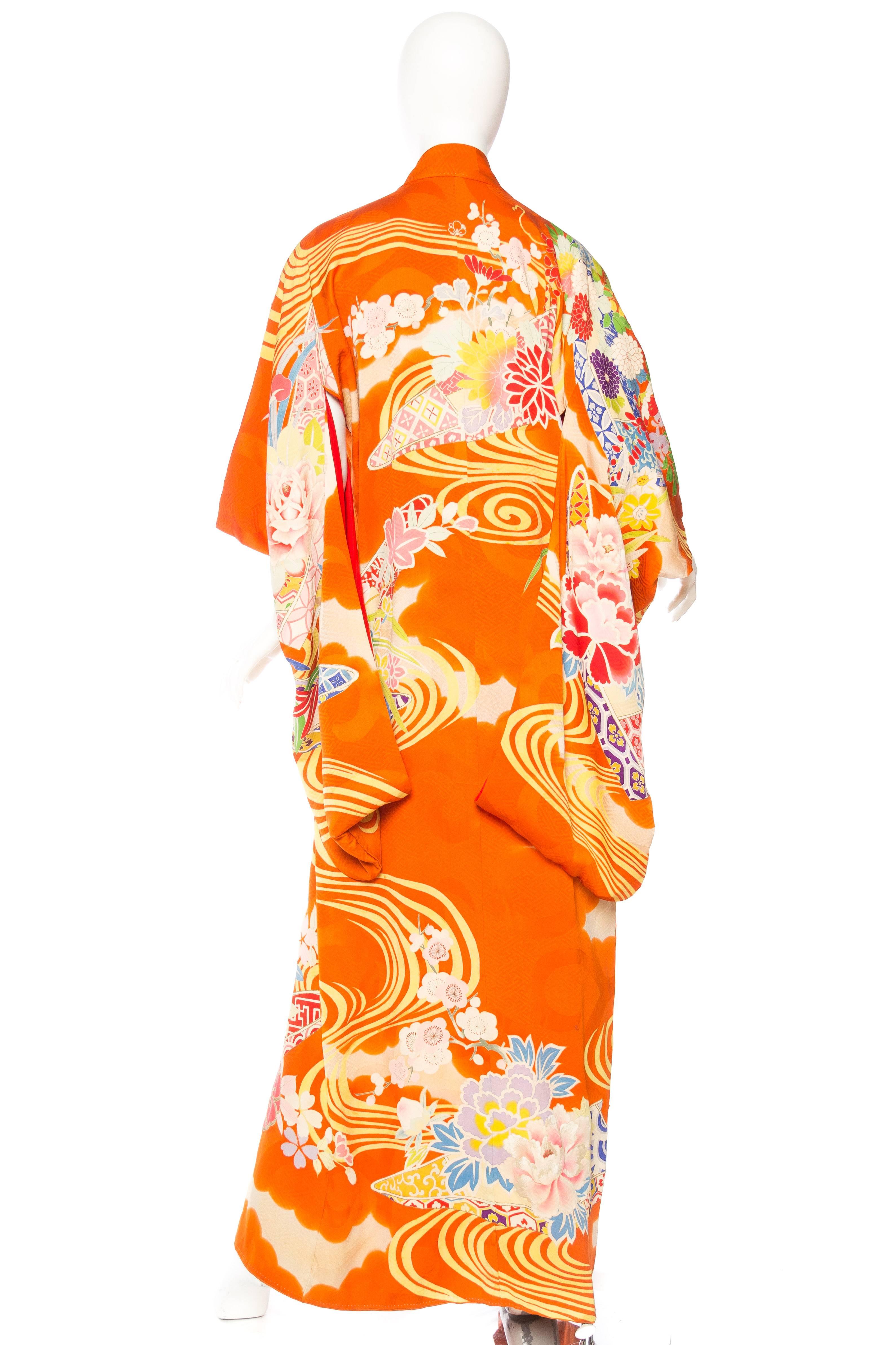 Women's Japanese Hand Painted and Embroidered Kimono