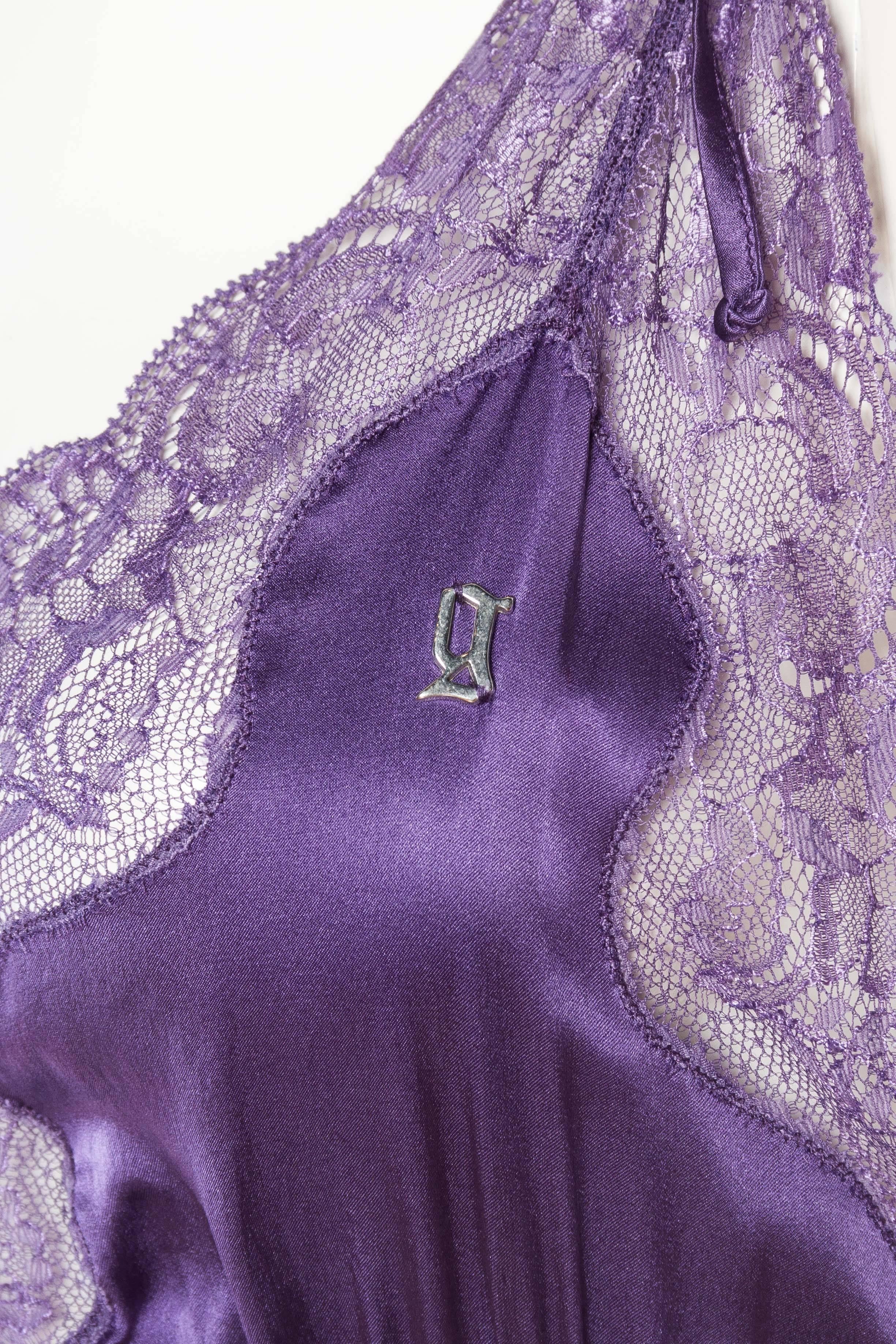 Women's John Galliano  Satin and Lace Slip Dress