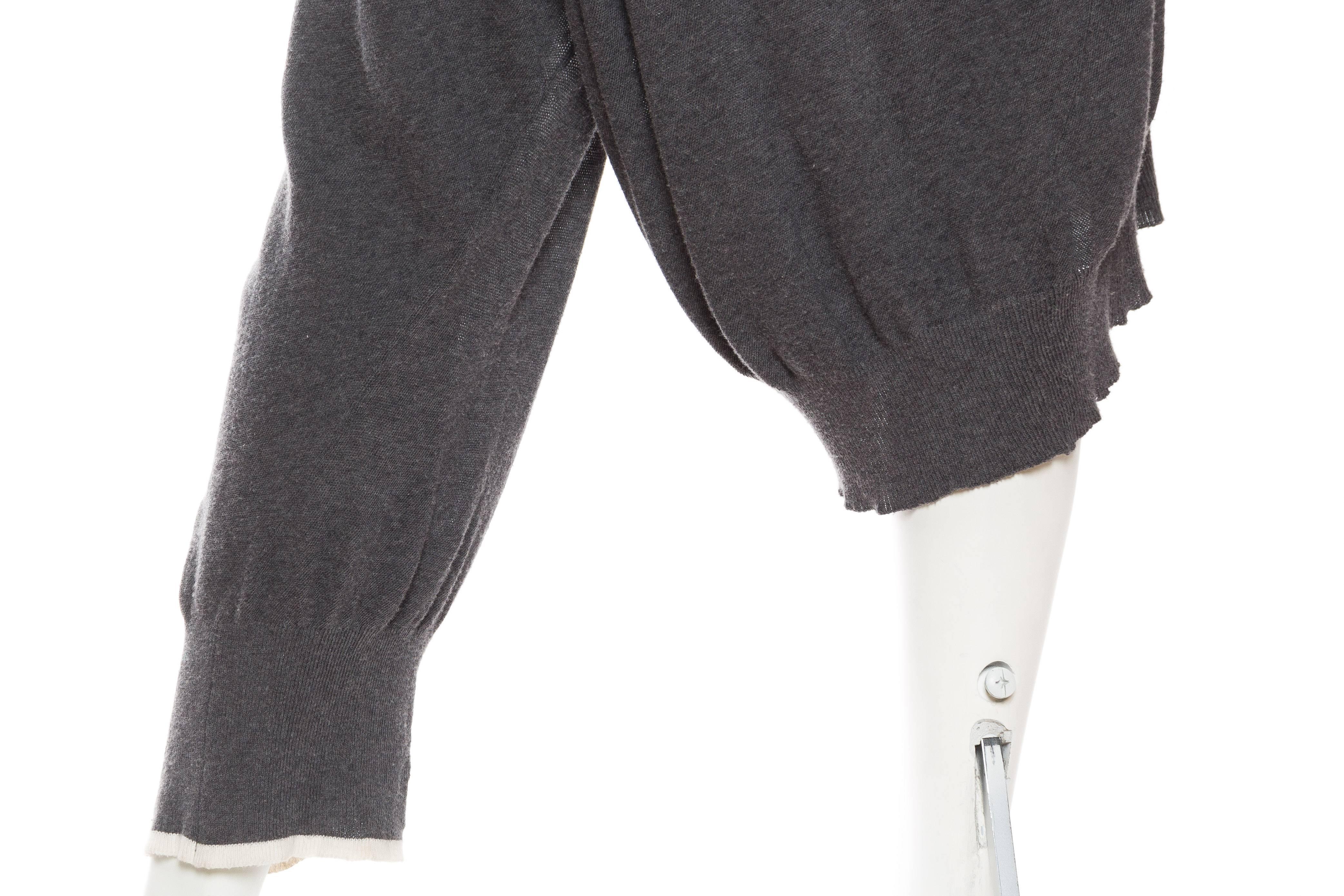 Yohji Yammamoto Asymmetrical Knit Jumpsuit Pants 5