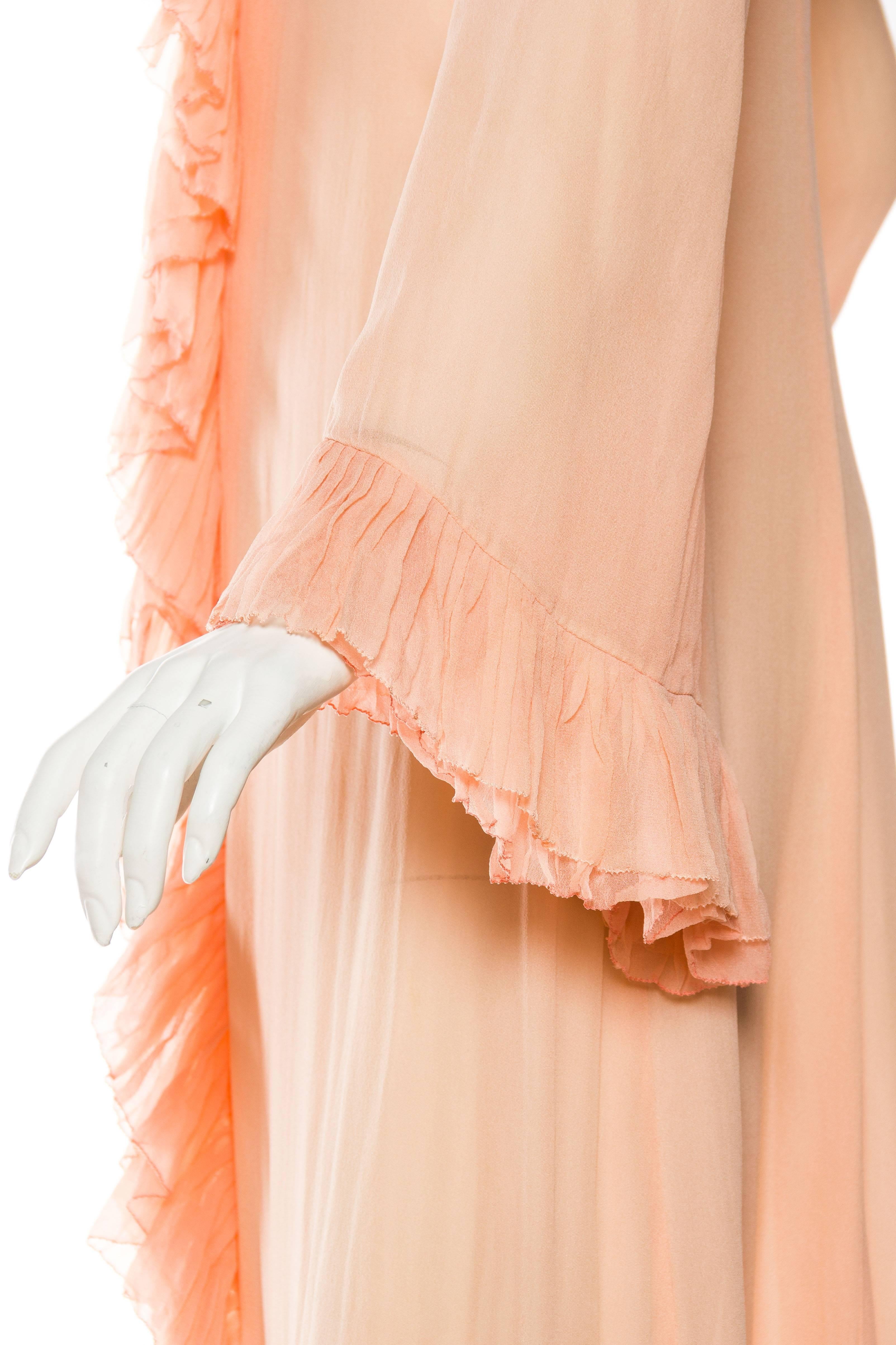 1960s Sheer Silk Chiffon Robe from Saks Fifth Avenue 1