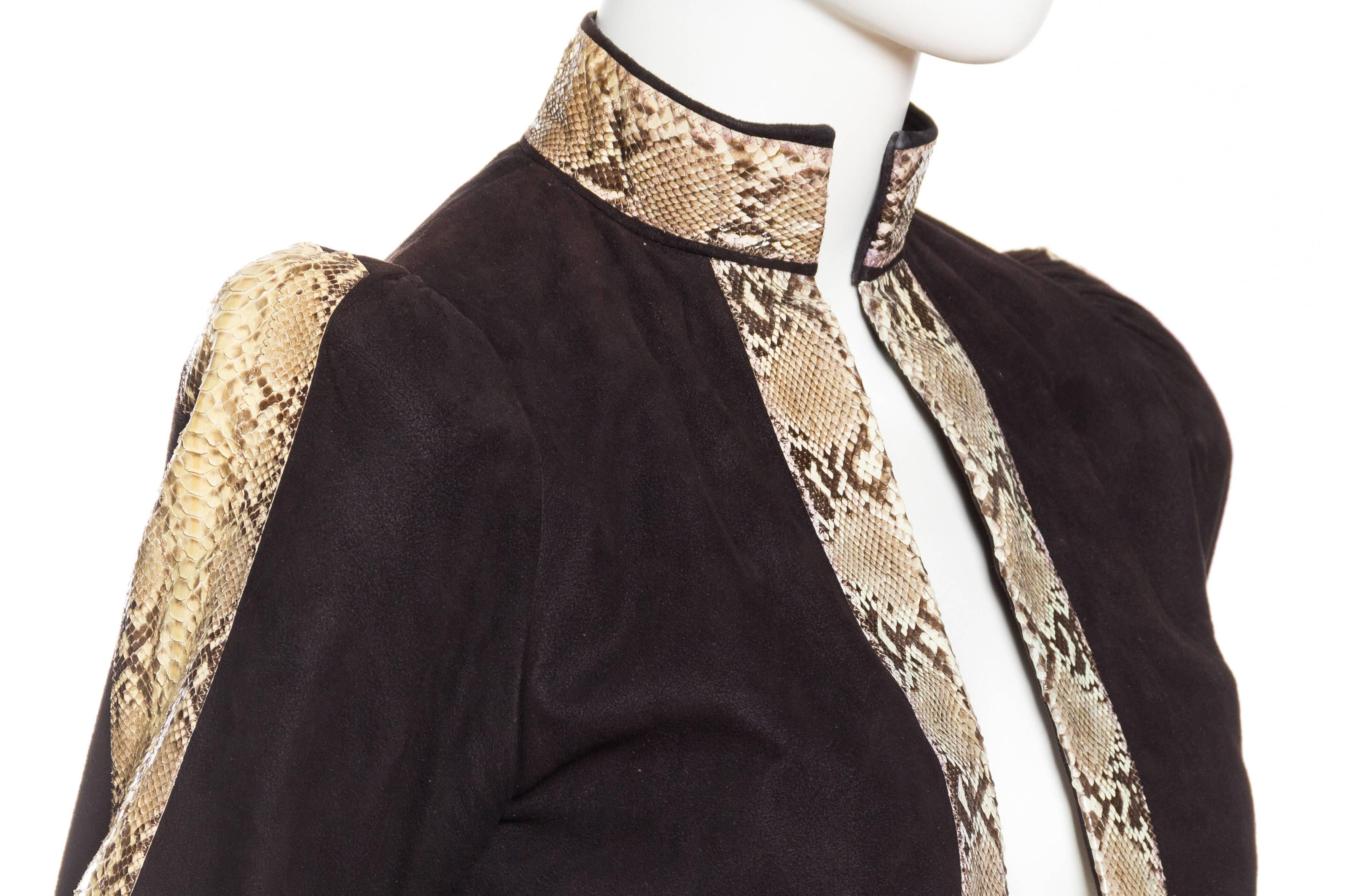 1970s Snakeskin and Suede Jacket  1