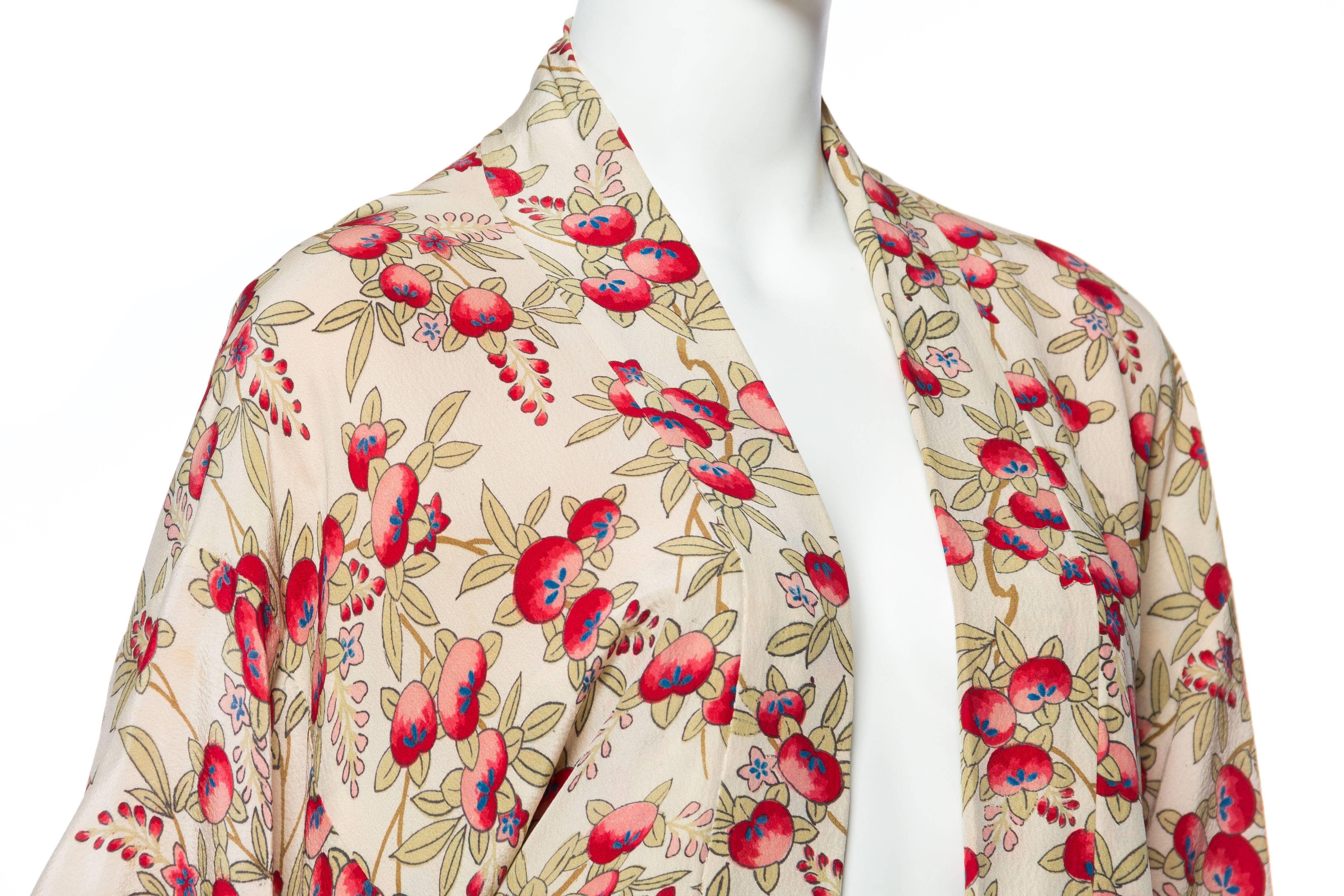 1920s Art Deco Japanese Silk Kimono Robe 1
