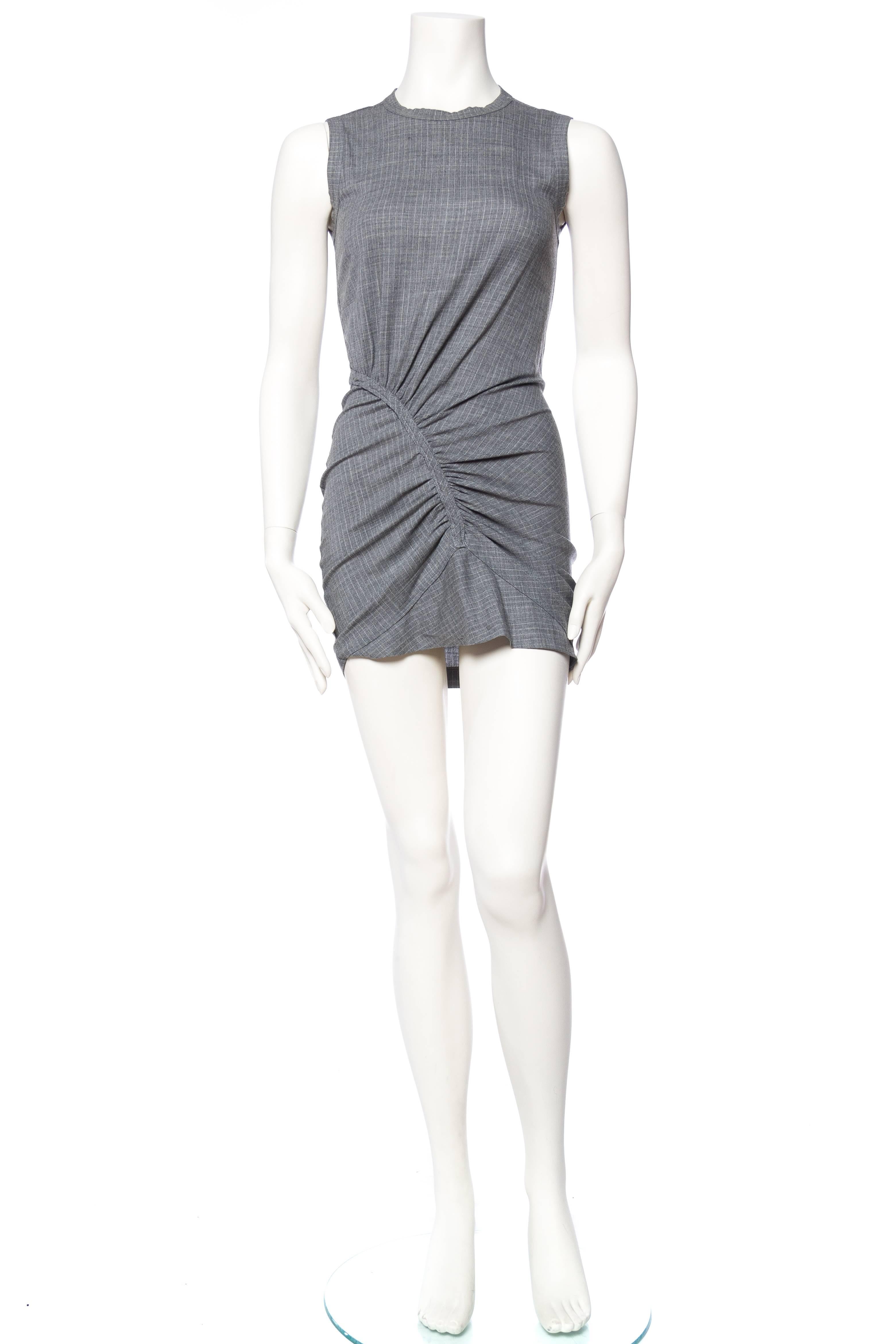 Gray Jean Paul Gaultier Sheered Mini Dress