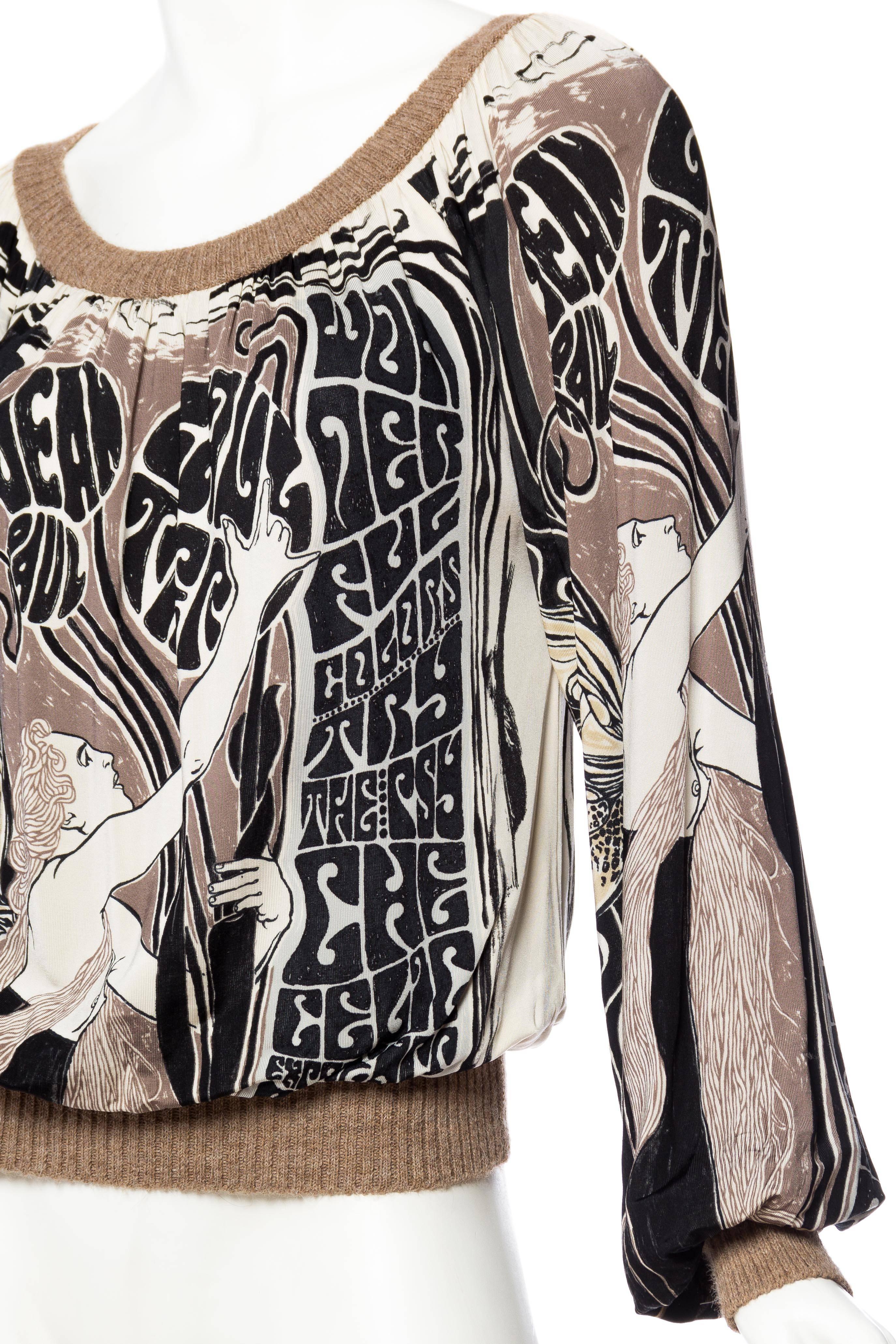 Women's Jean Paul Gaultier Mucha Art Nouveau Top