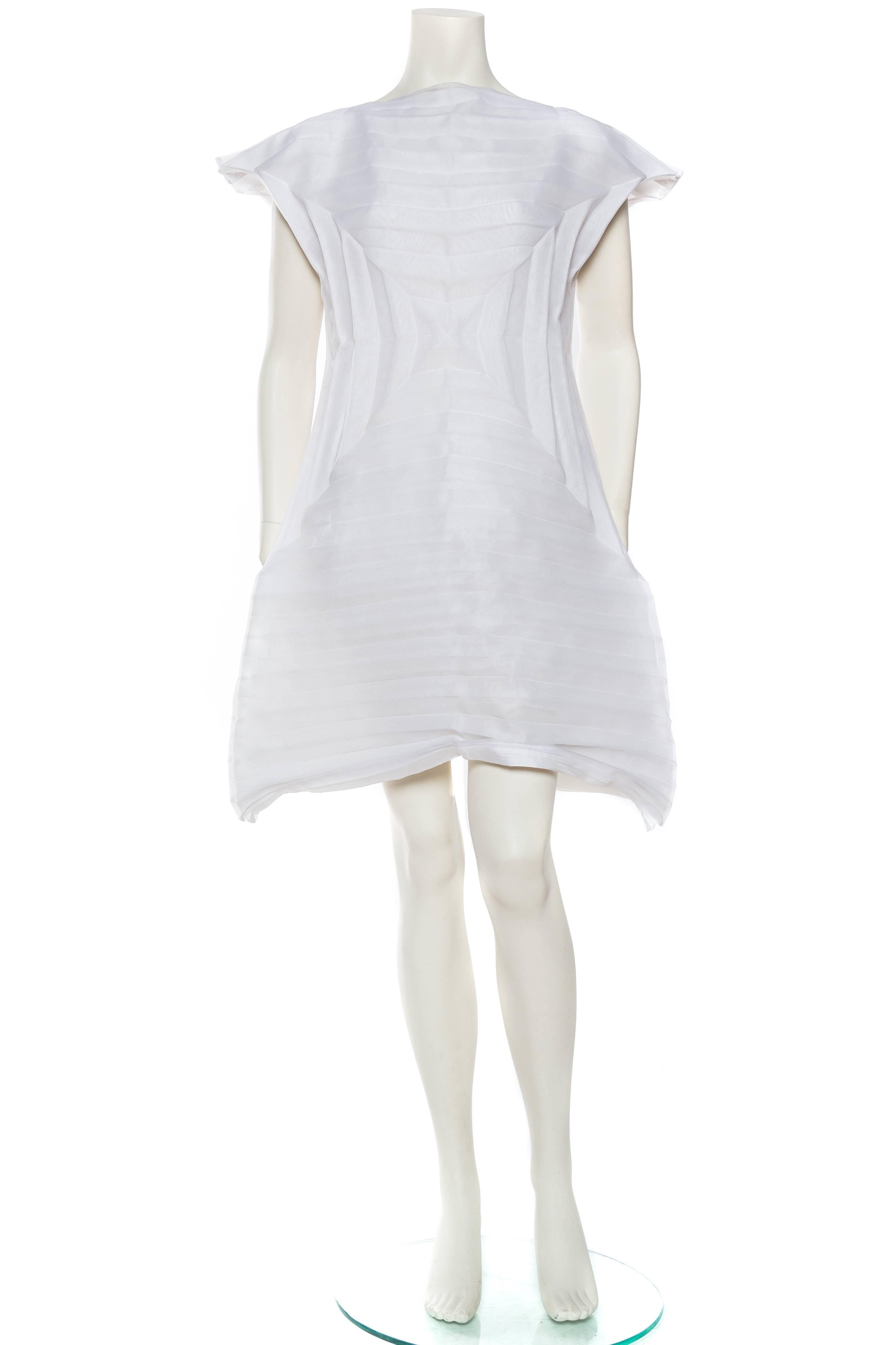 Issey Miyake Pleated Organza Dress In Excellent Condition In New York, NY