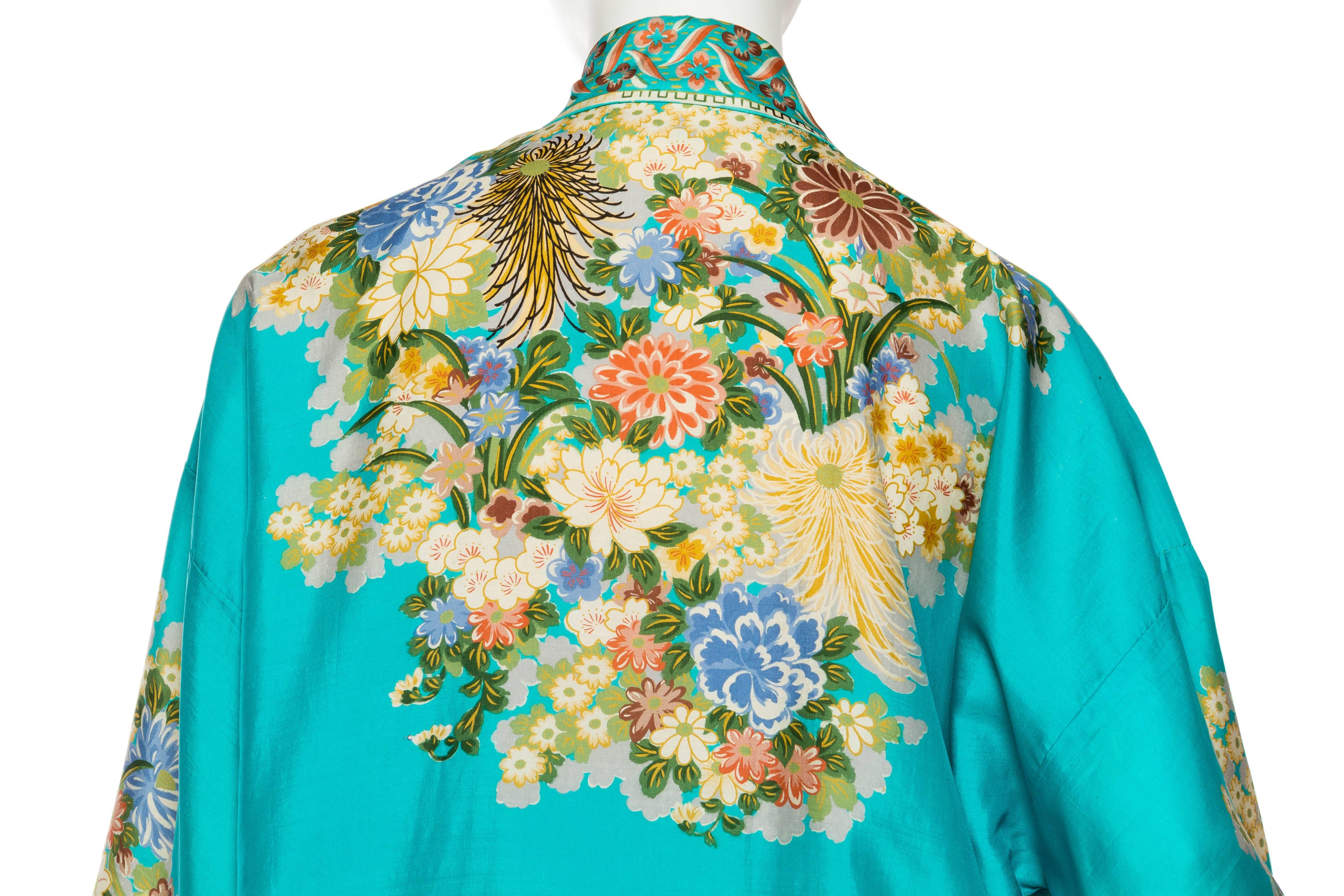 Lightweight Japanese Silk Floral Kimono 1