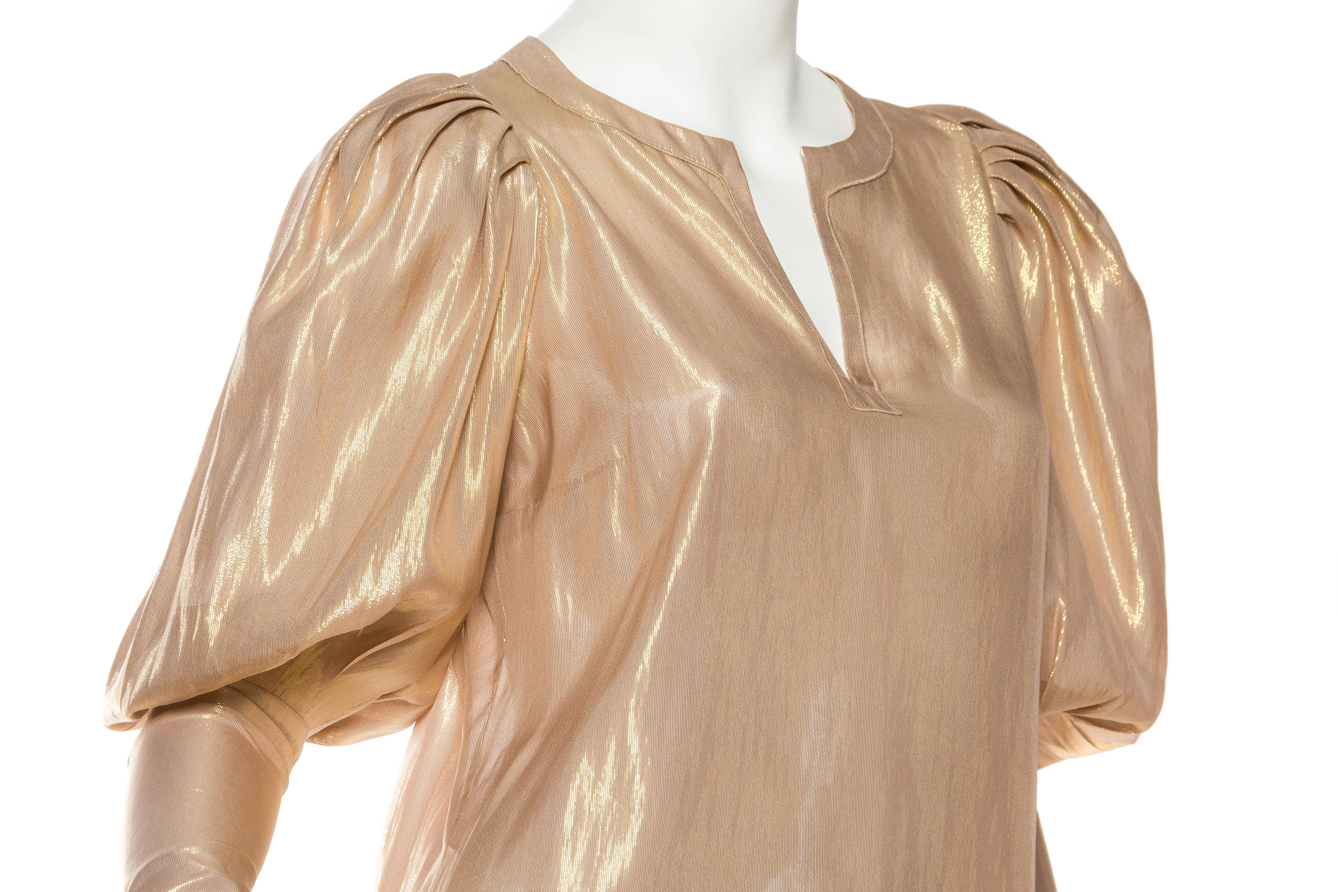 Thierry Mugler Gold Lamé Blouse 4