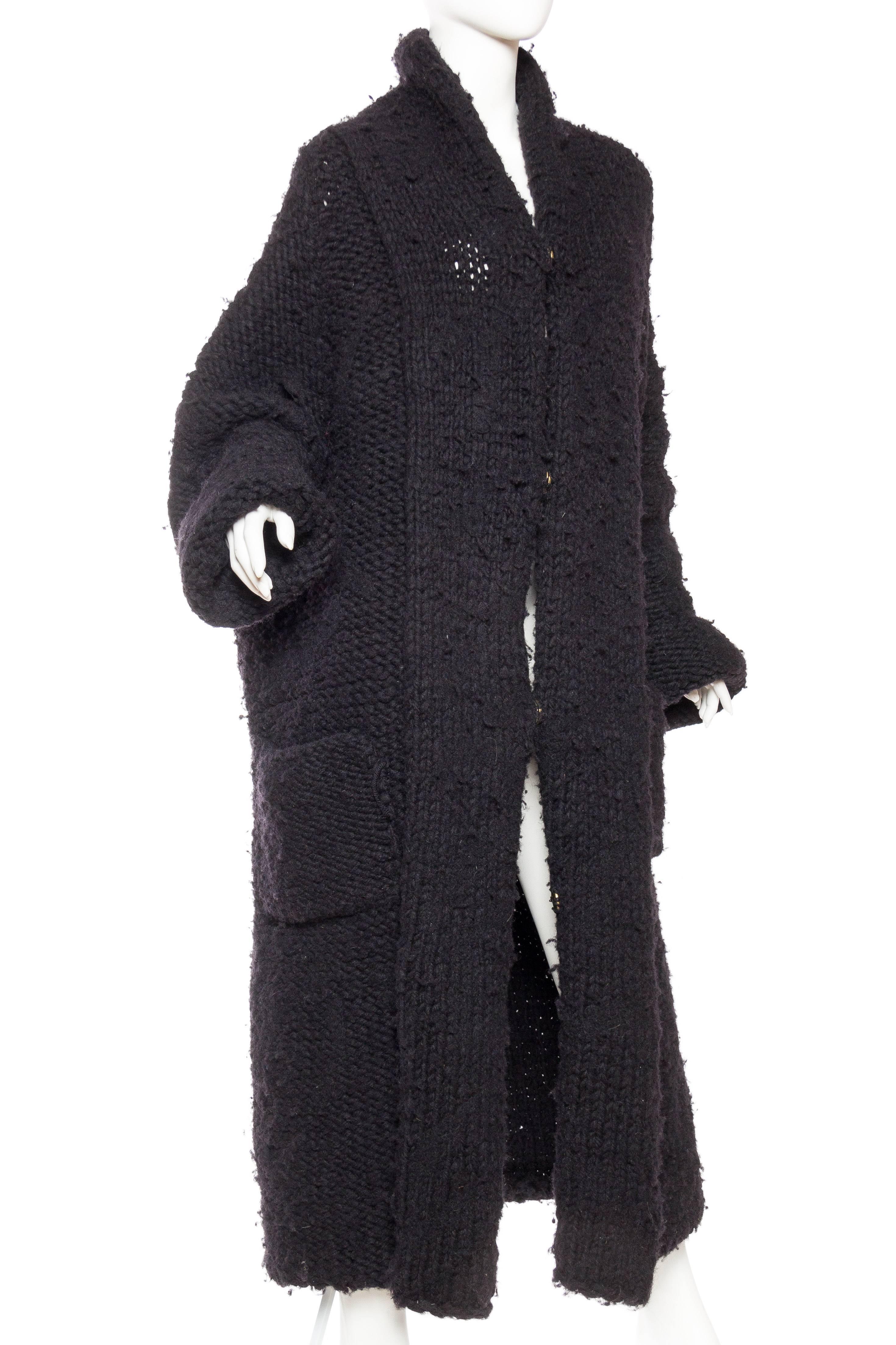 Chunky Deconstructed Knit Avant Guarde Belgian Sweater Coat In Excellent Condition In New York, NY