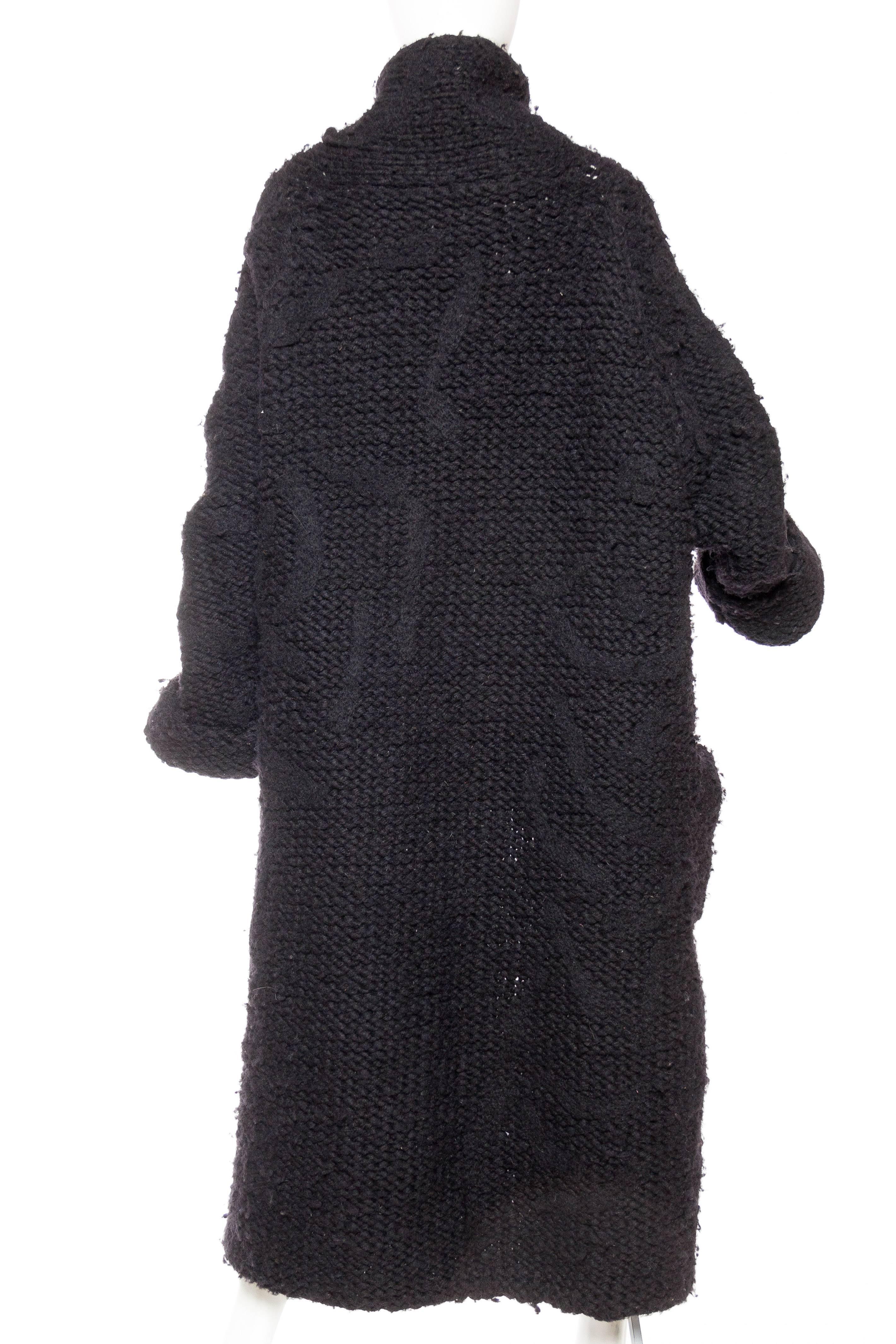 Chunky Deconstructed Knit Avant Guarde Belgian Sweater Coat 1