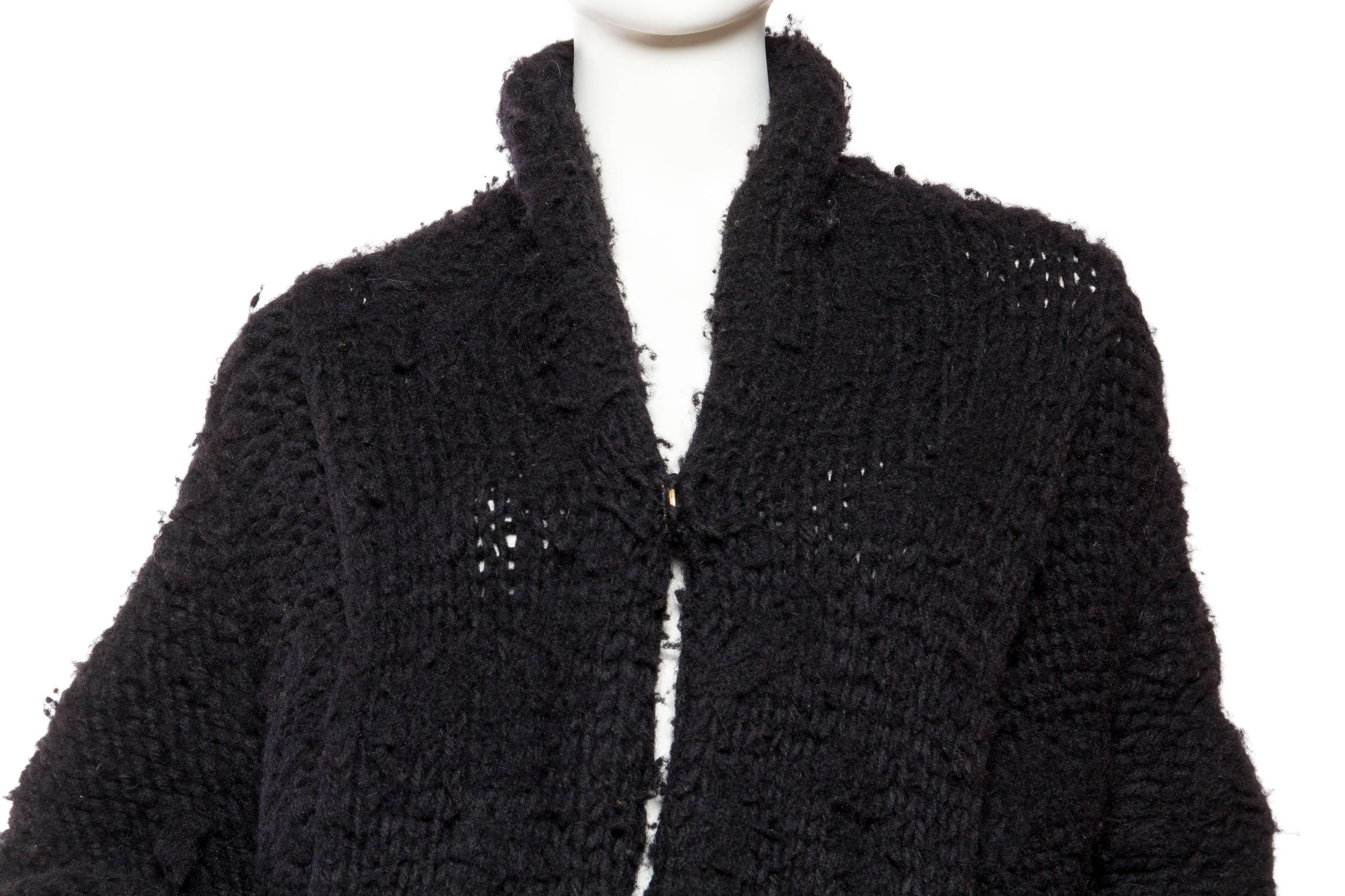 Chunky Deconstructed Knit Avant Guarde Belgian Sweater Coat 2