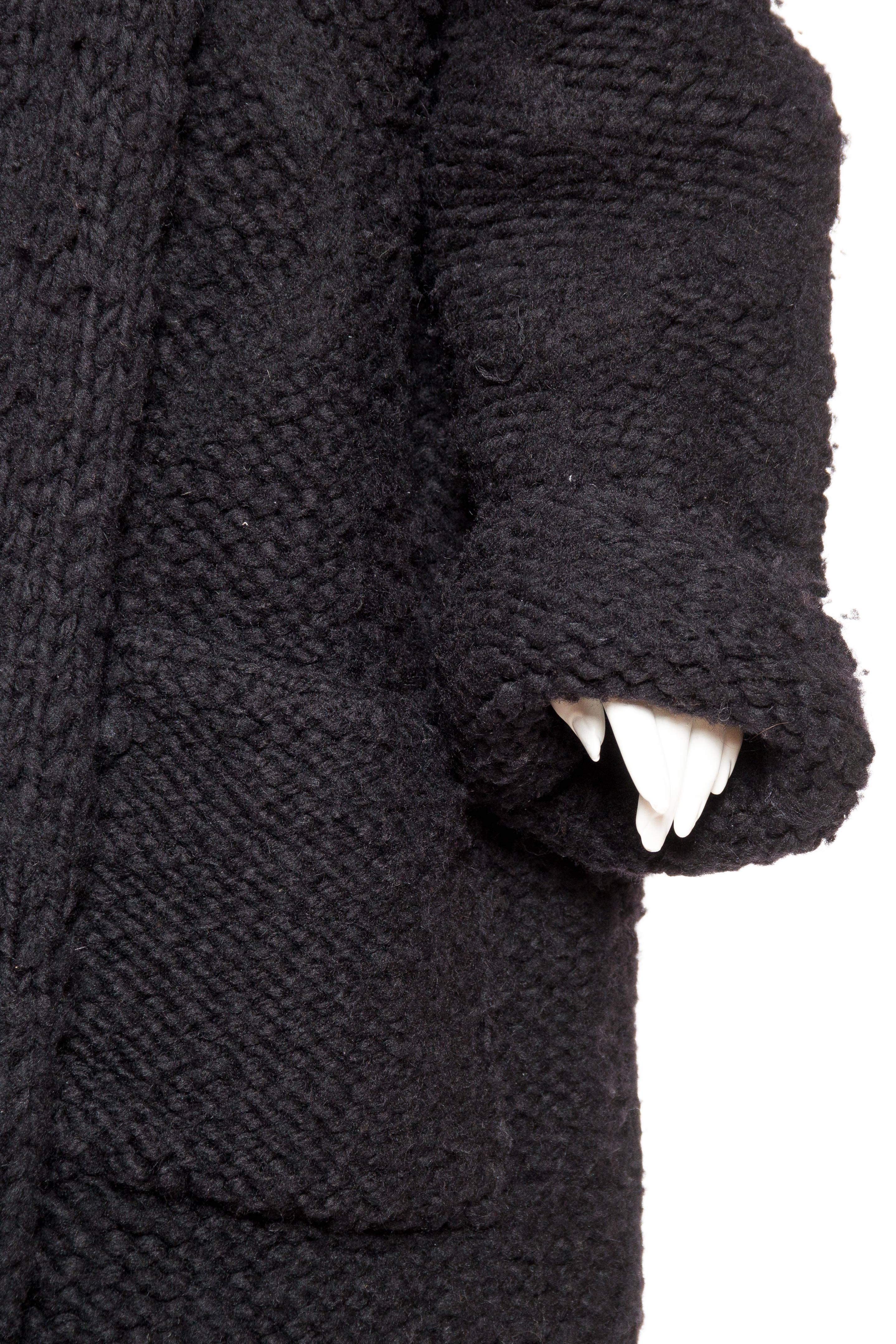 Chunky Deconstructed Knit Avant Guarde Belgian Sweater Coat 3
