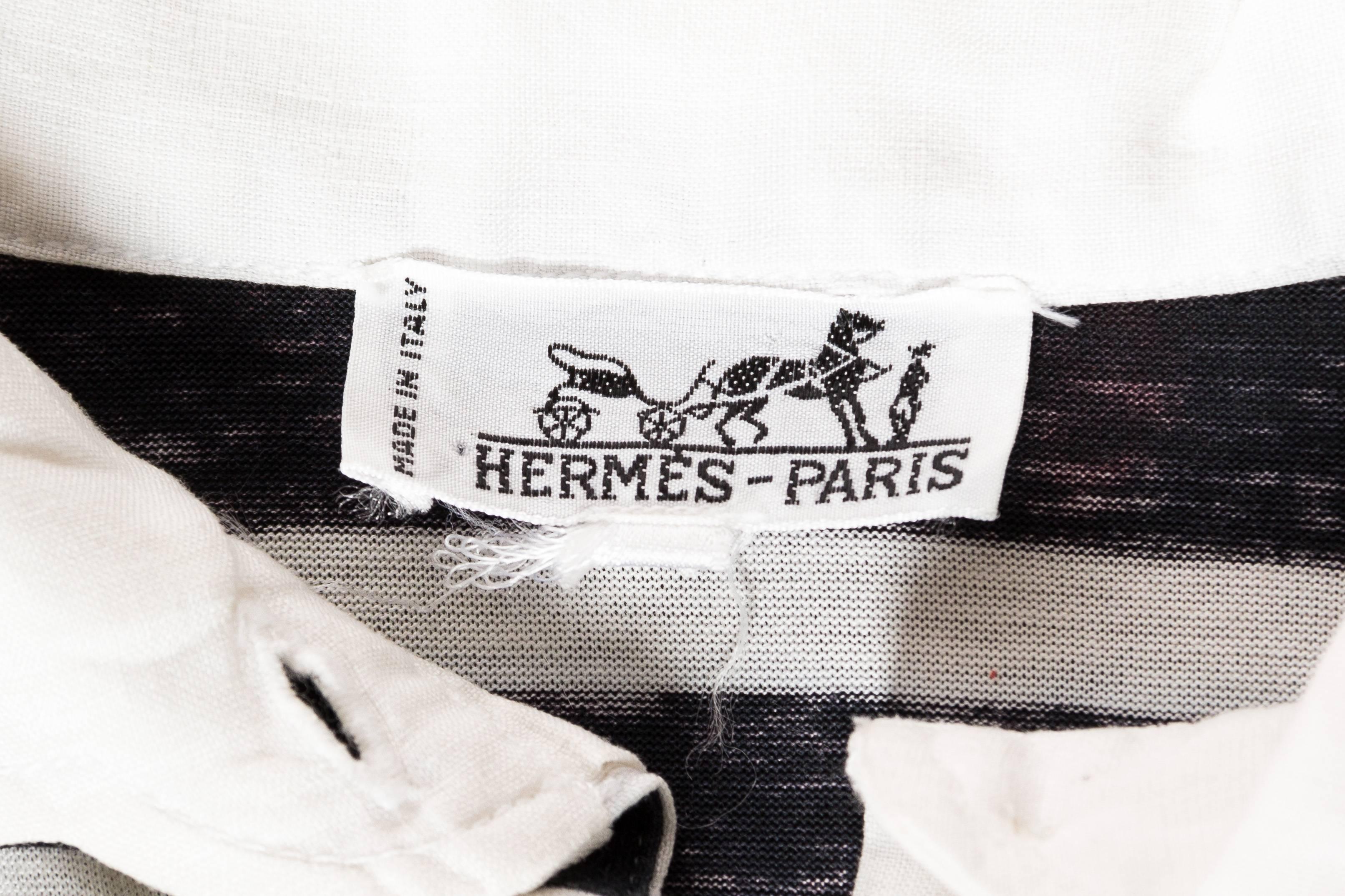1990er HERMES Pferdesport-Poloshirt aus Baumwolle von Jean Paul Gaultier im Angebot 4