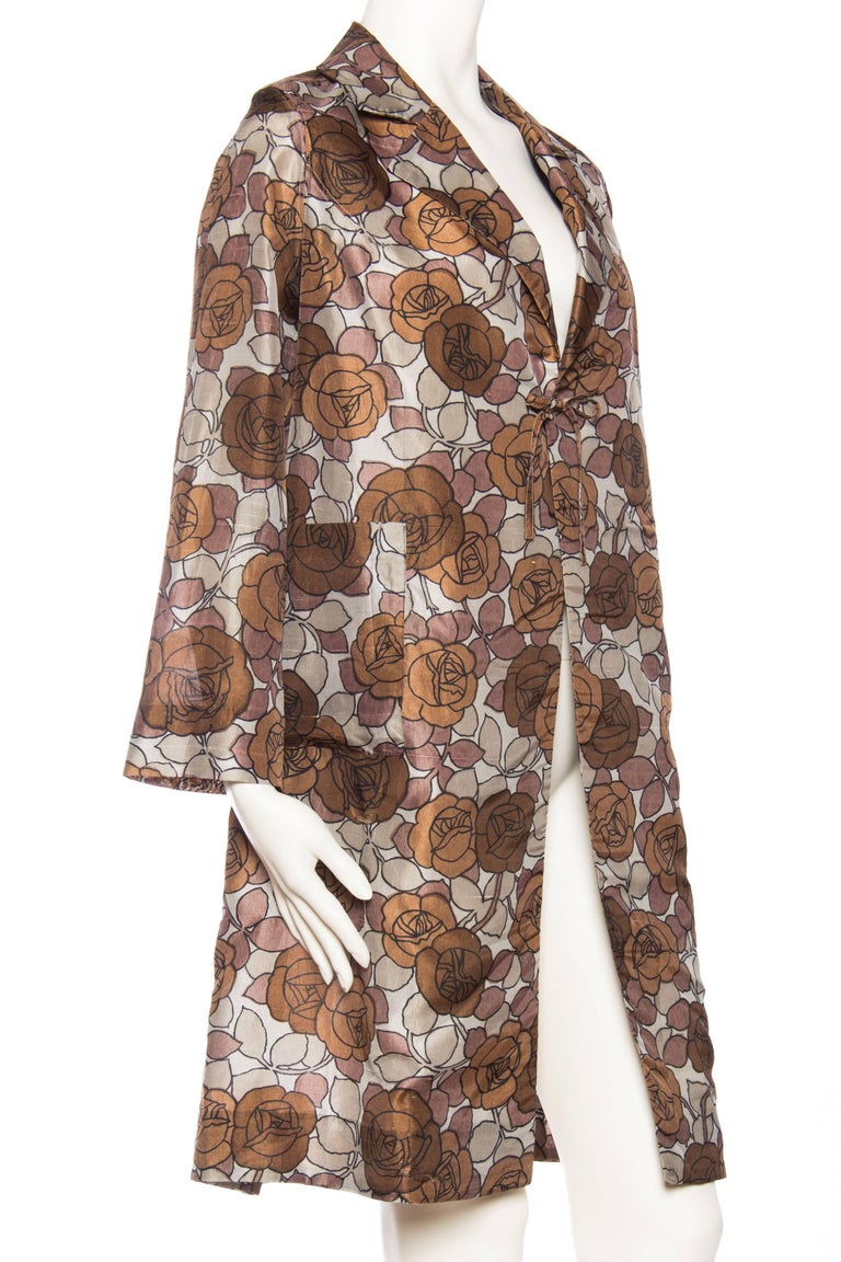 Rare 1960s Hanae Mori Floral Silk Jacket For Sale at 1stdibs