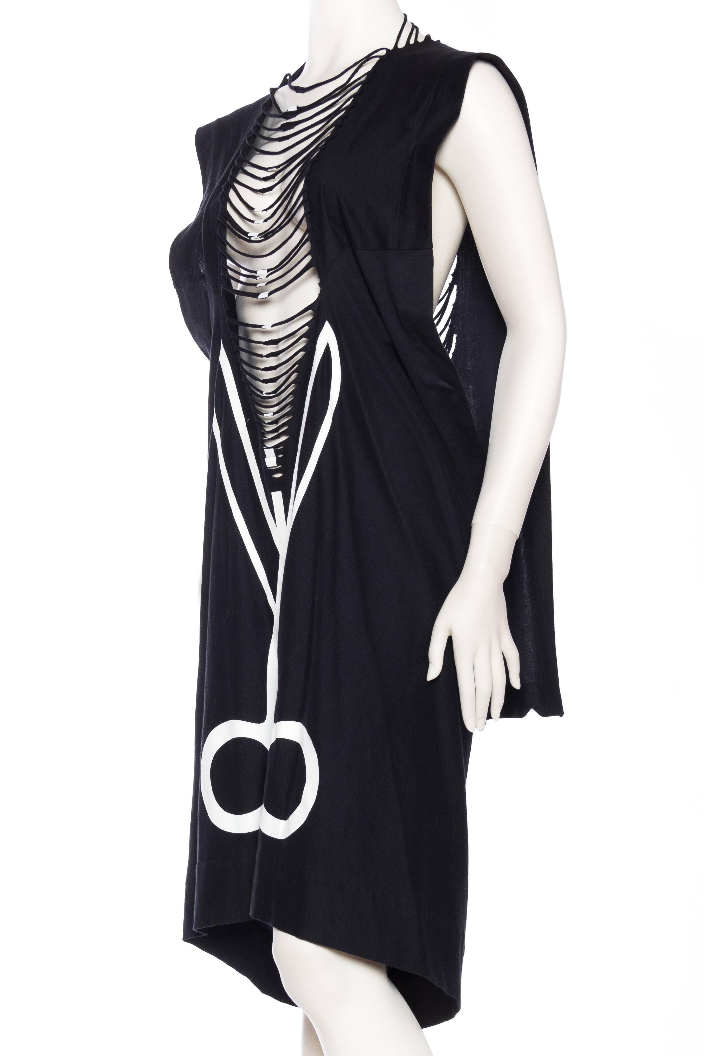 Black 2010S BERNHARD WILLHELM Cotton Jersey Scissors Dress