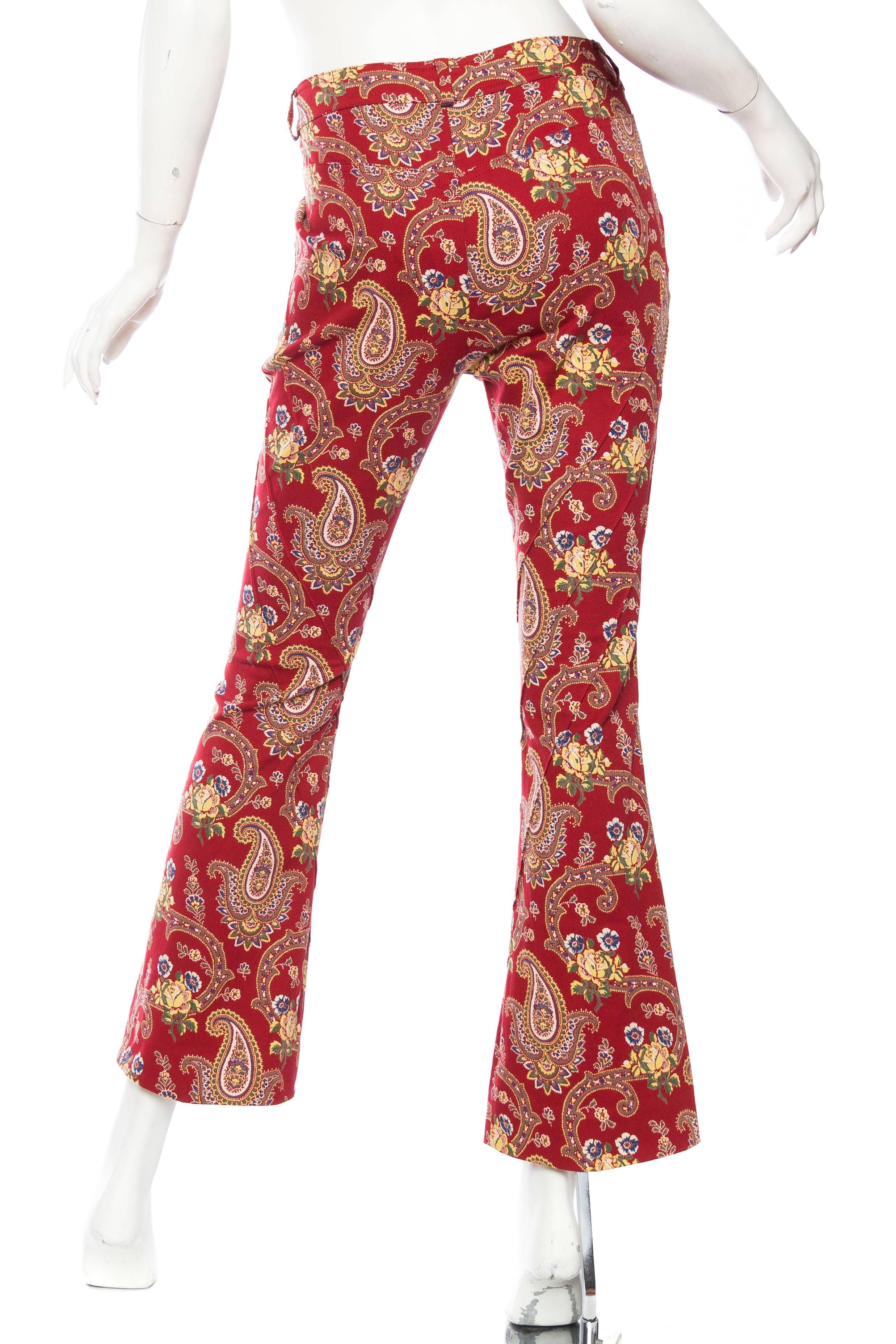 1990s Christian Dior Victorian Paisley Trousers In Good Condition In New York, NY
