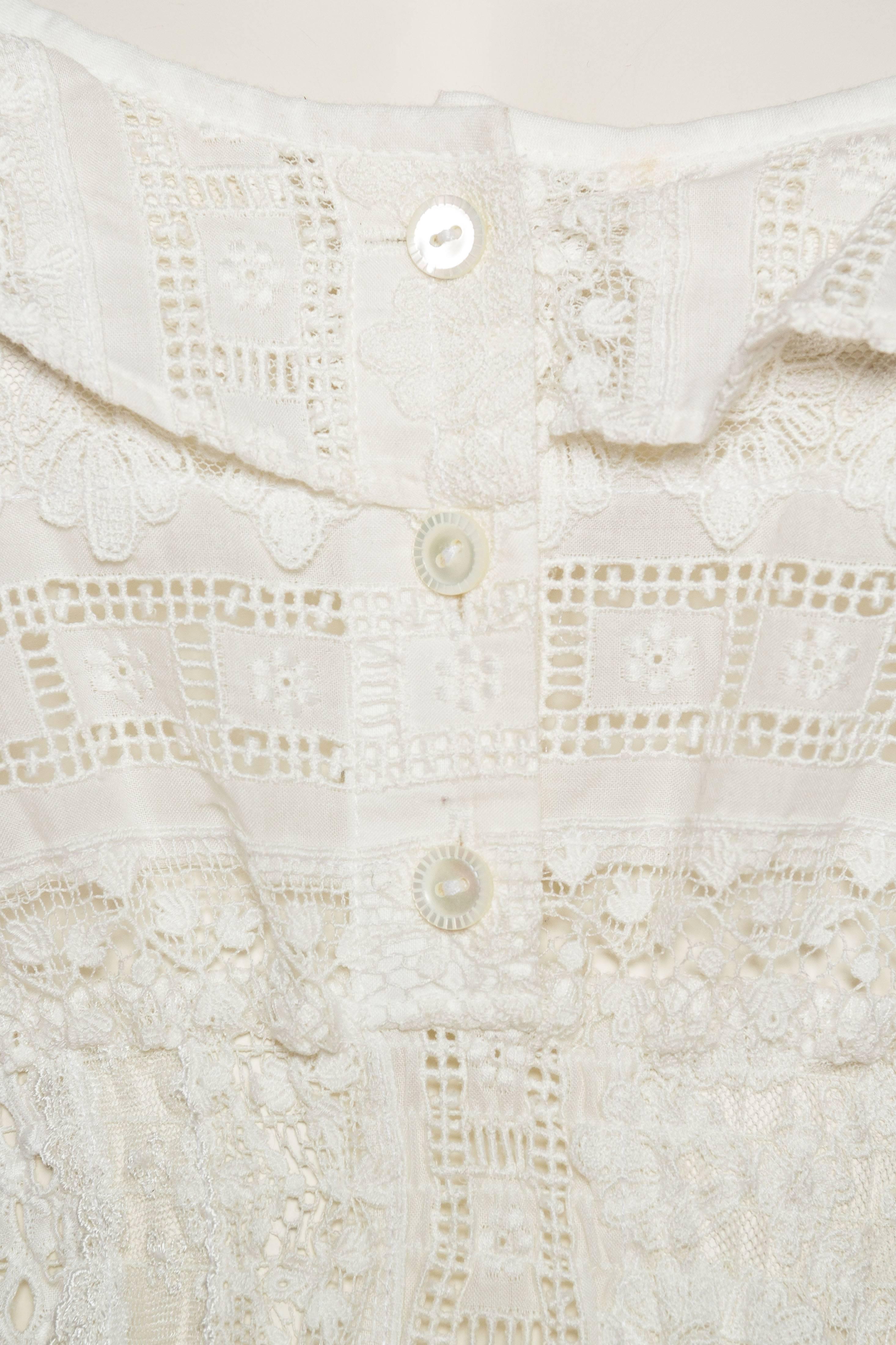 Edwardian Style Cotton Eyelet Lace Dress 4