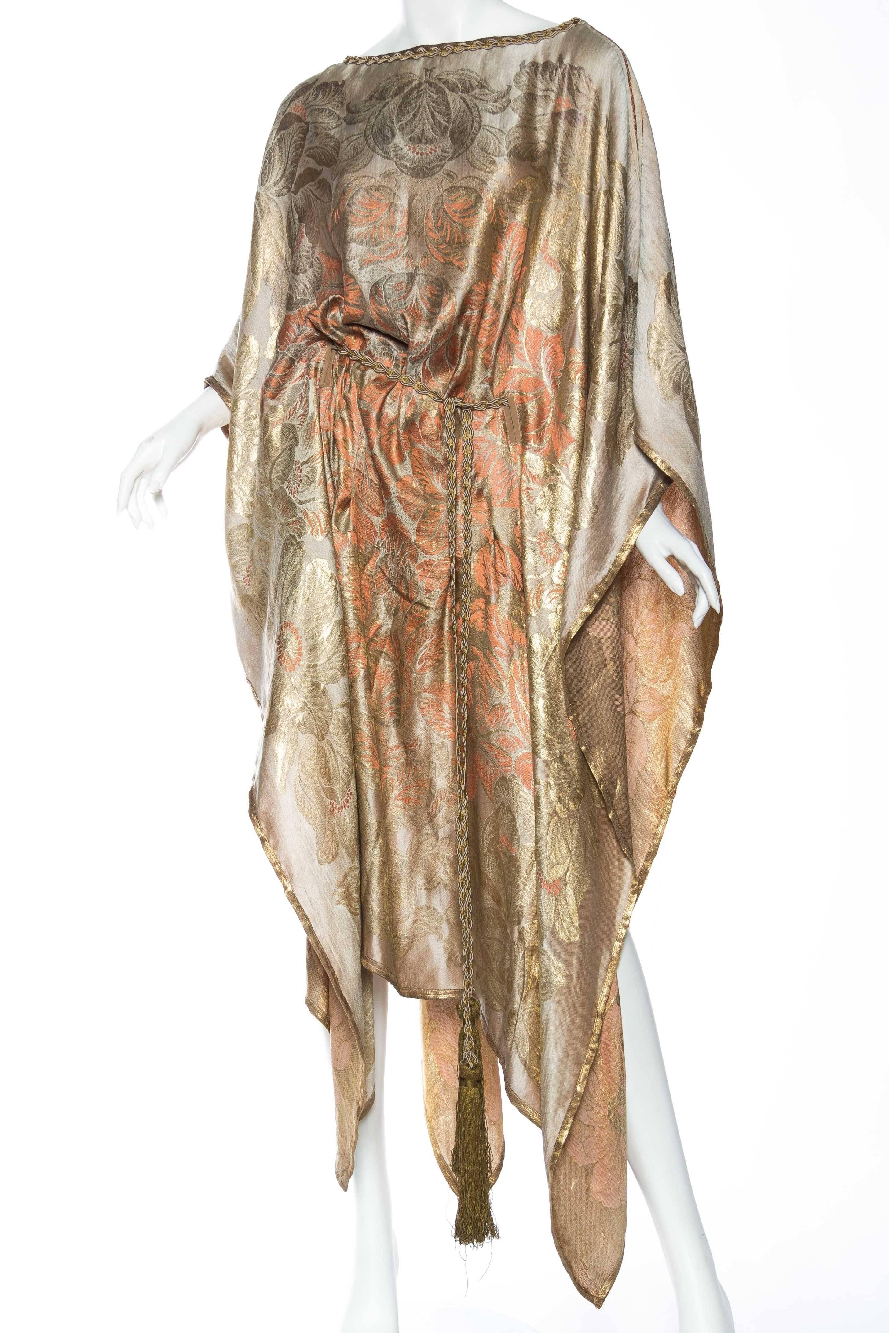 Brown Morphew Collection Kaftan Made from 1920s Lamé Tunic Dress