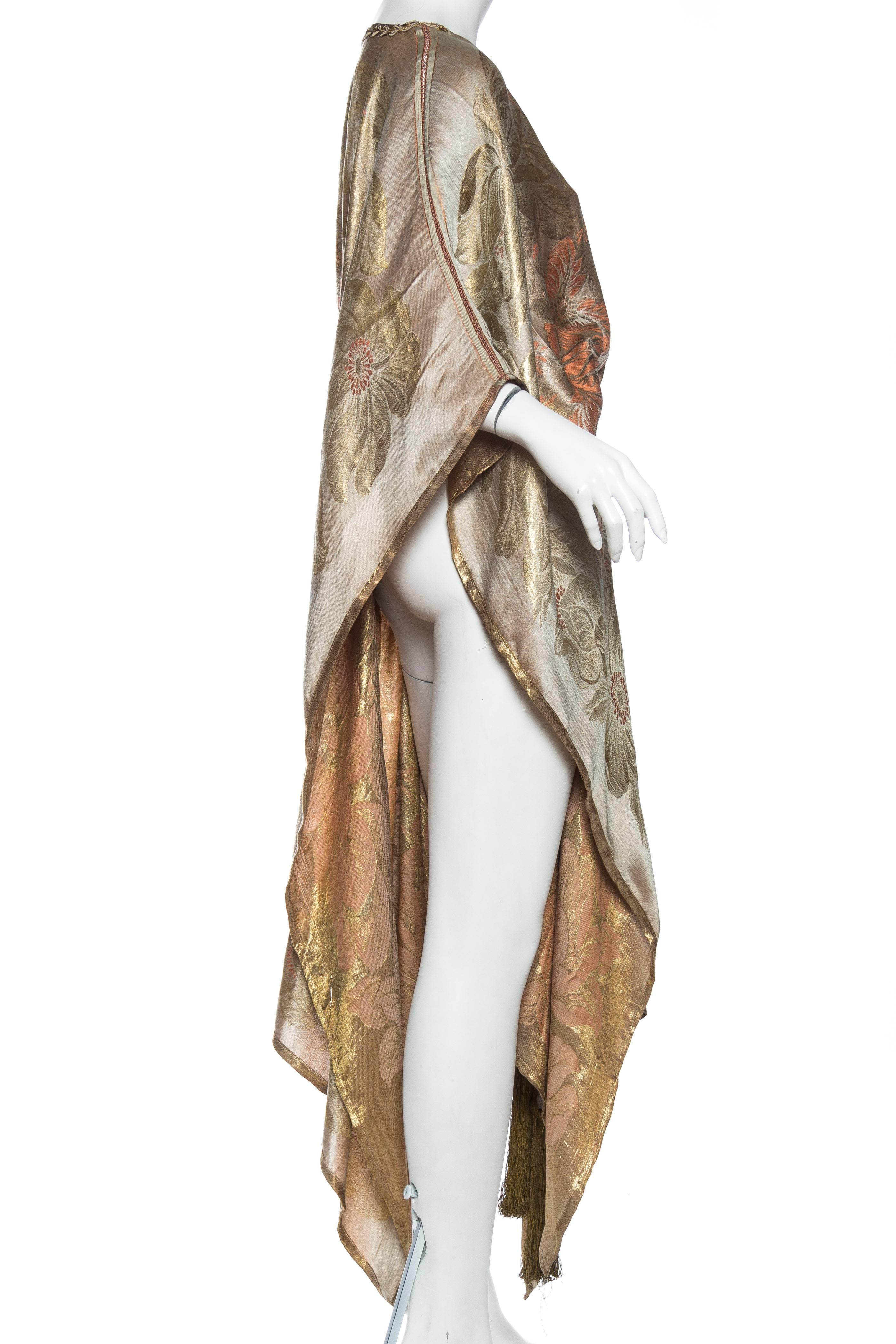 Morphew Collection Kaftan Made from 1920s Lamé Tunic Dress In Good Condition In New York, NY