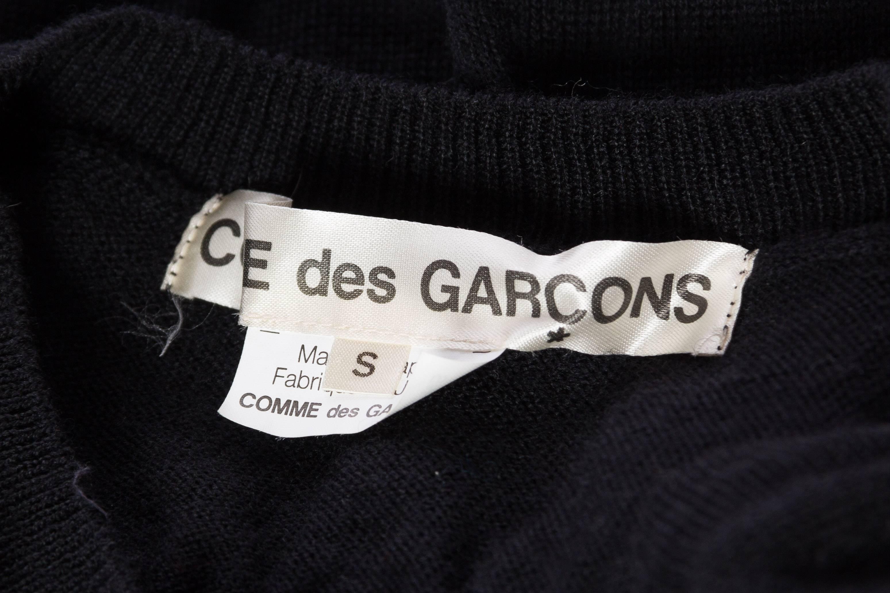 2000S COMME DES GARCONS Black Wool Deconstructed Ruffle Sweater Circa 2008 For Sale 7