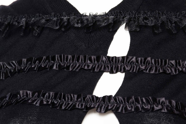 COMME des GARCONS COMME des GARCONS Comcom wool Ruffle frill scrunchie knit cardigan tops black L main image 1