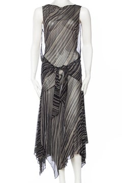 Donna Karan Sheer Bias Chiffon Dress