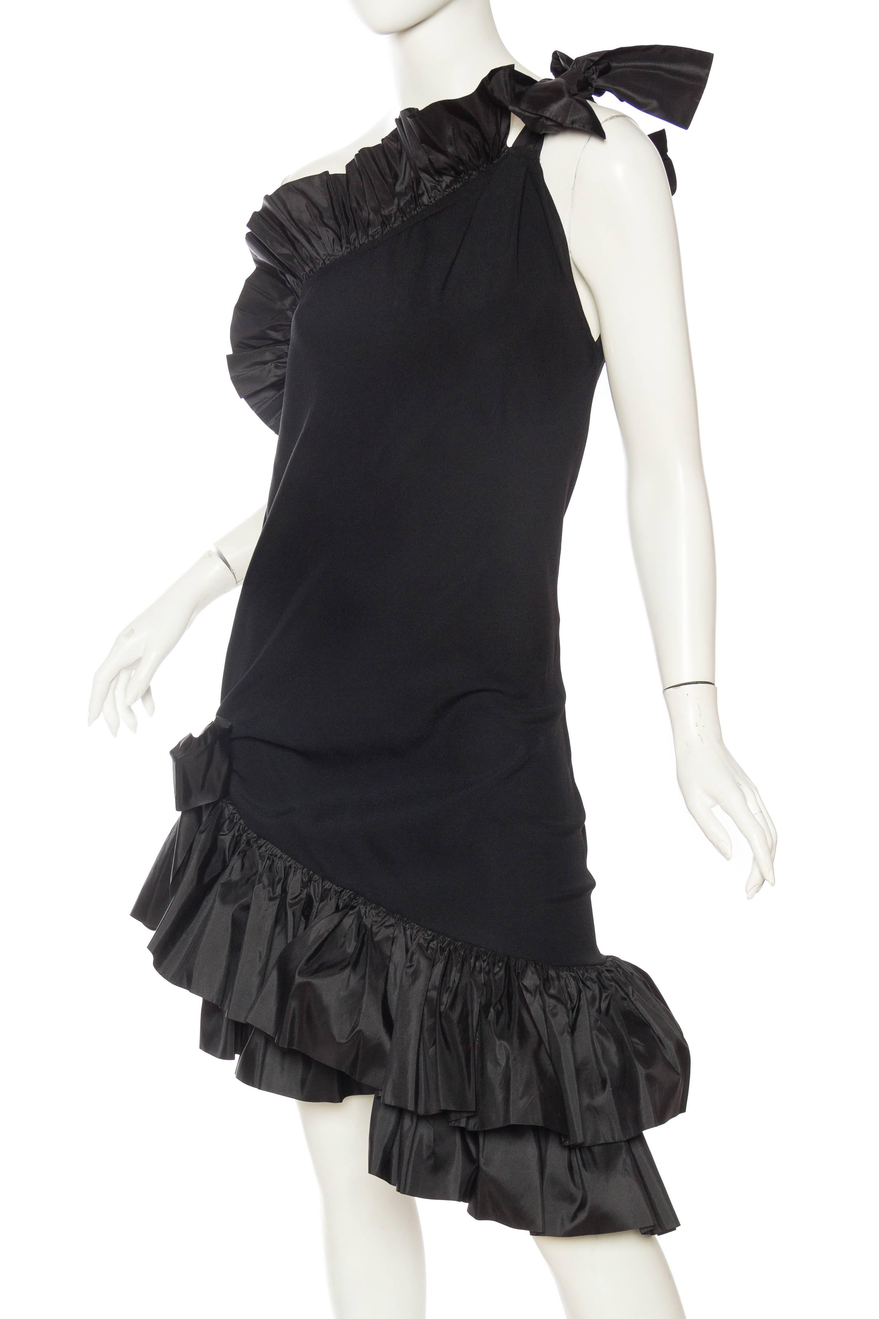 Women's Saint Laurent Taffeta & Crepe Dress