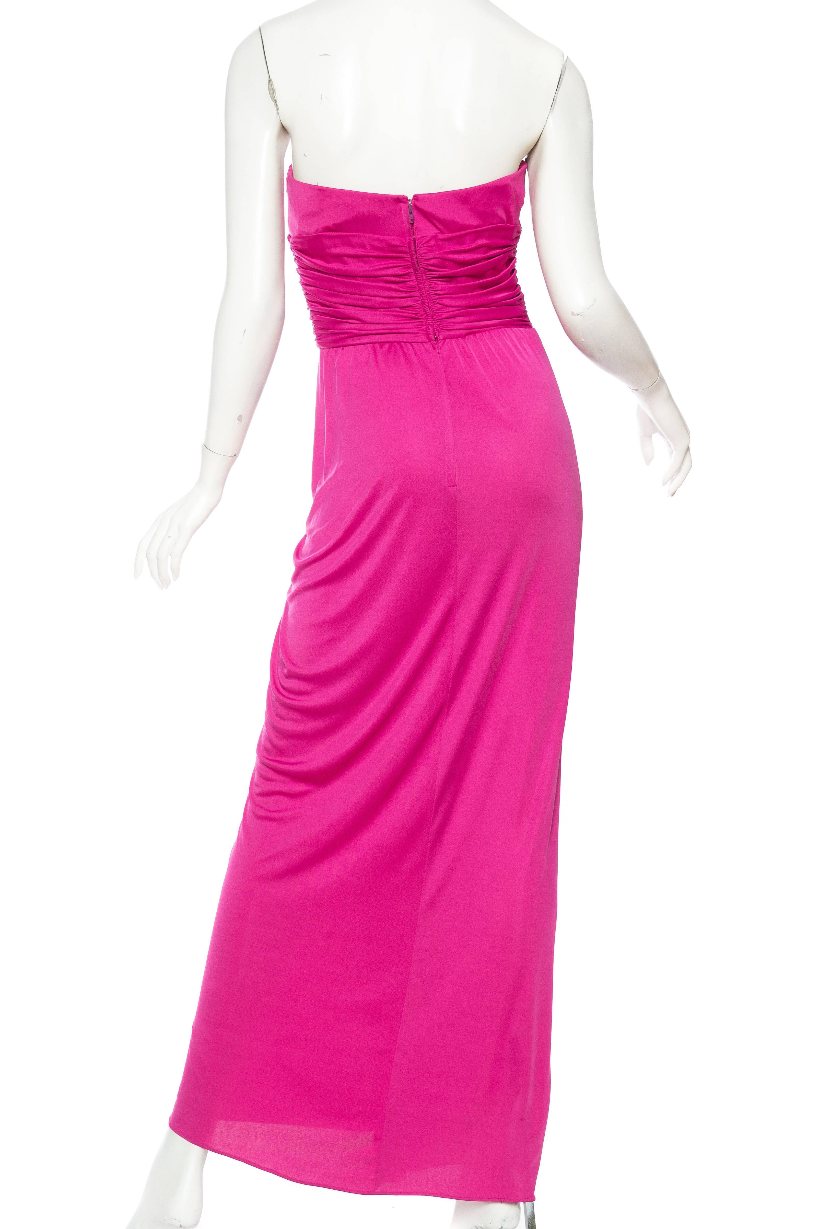 Fucia Jersey Strapless Gown 1