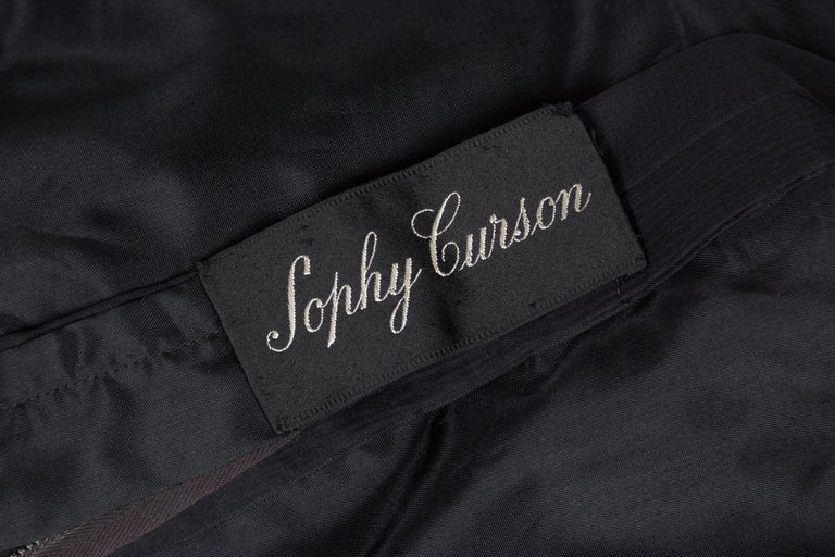 1950S SOPHY CURSON Black Haute Couture Silk Chiffon Strapless ...