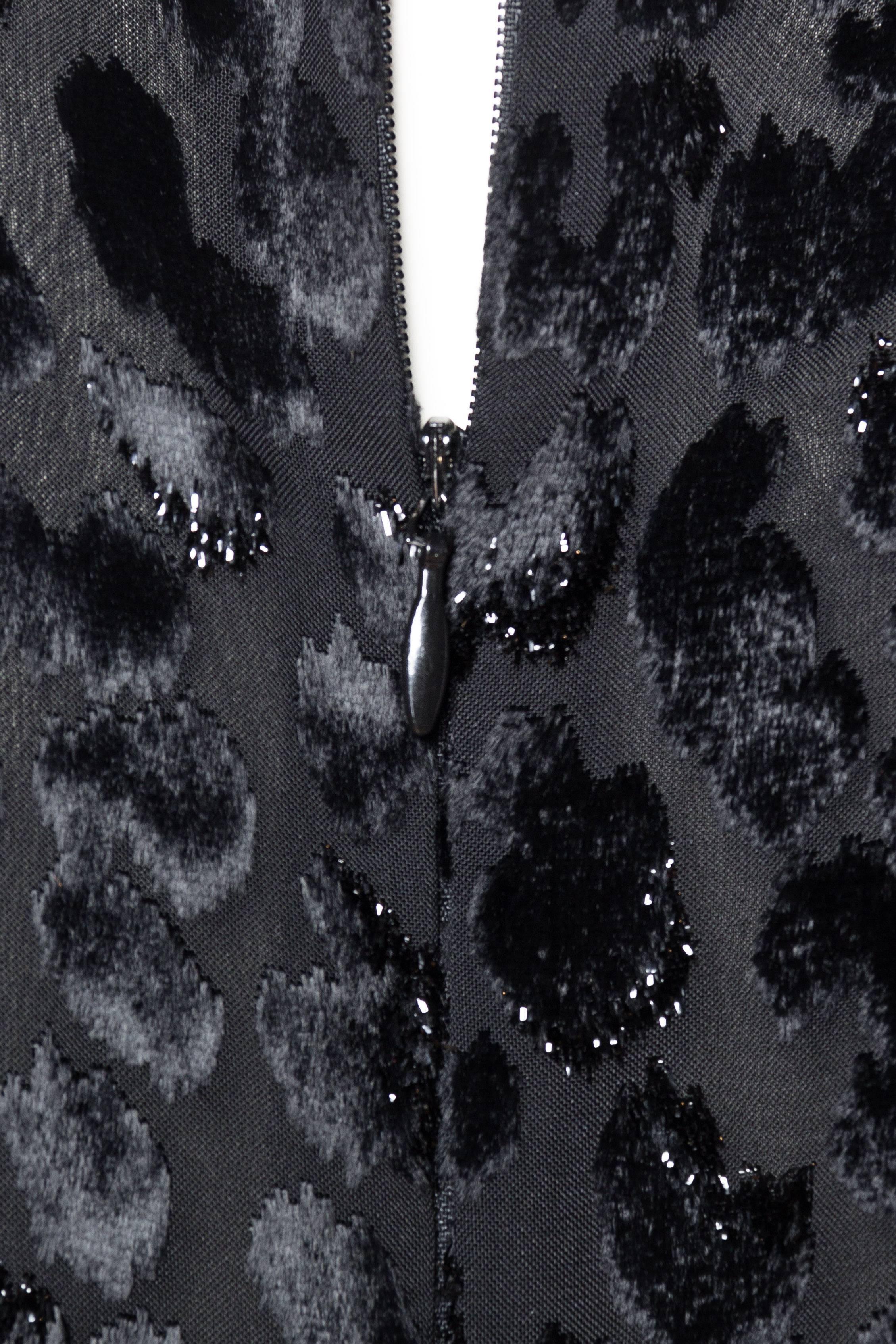 1980s Leopard Lurex and Velvet Dress 4