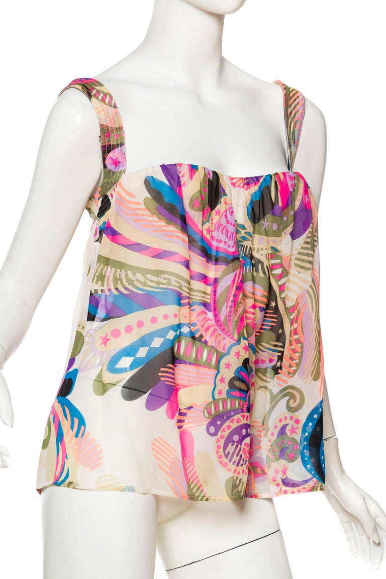 colorful versace bra top green and pink