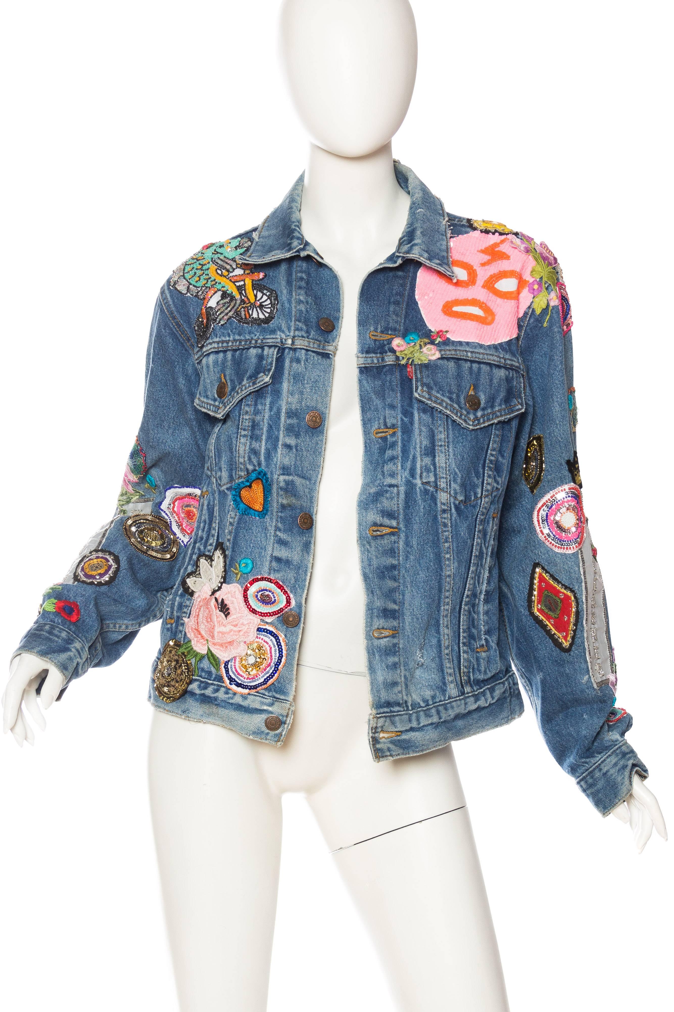 Gucci style embellished Levi jean 