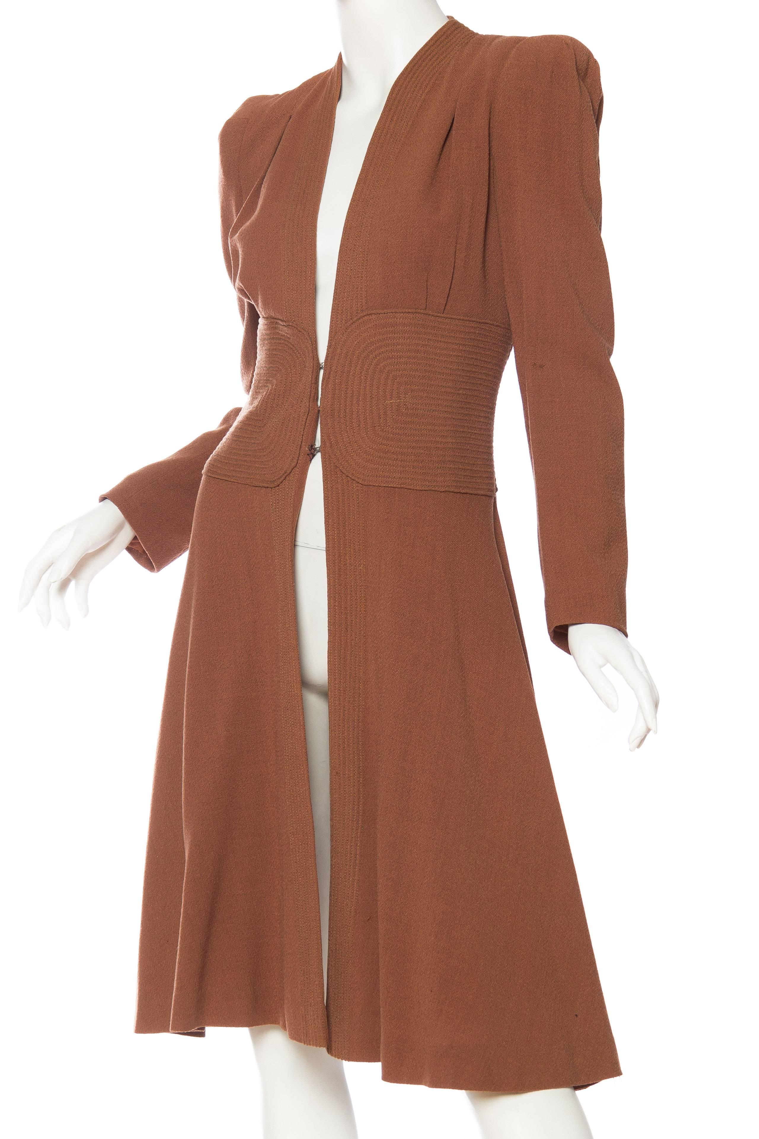 1930s Biba Style Wool Coat  1