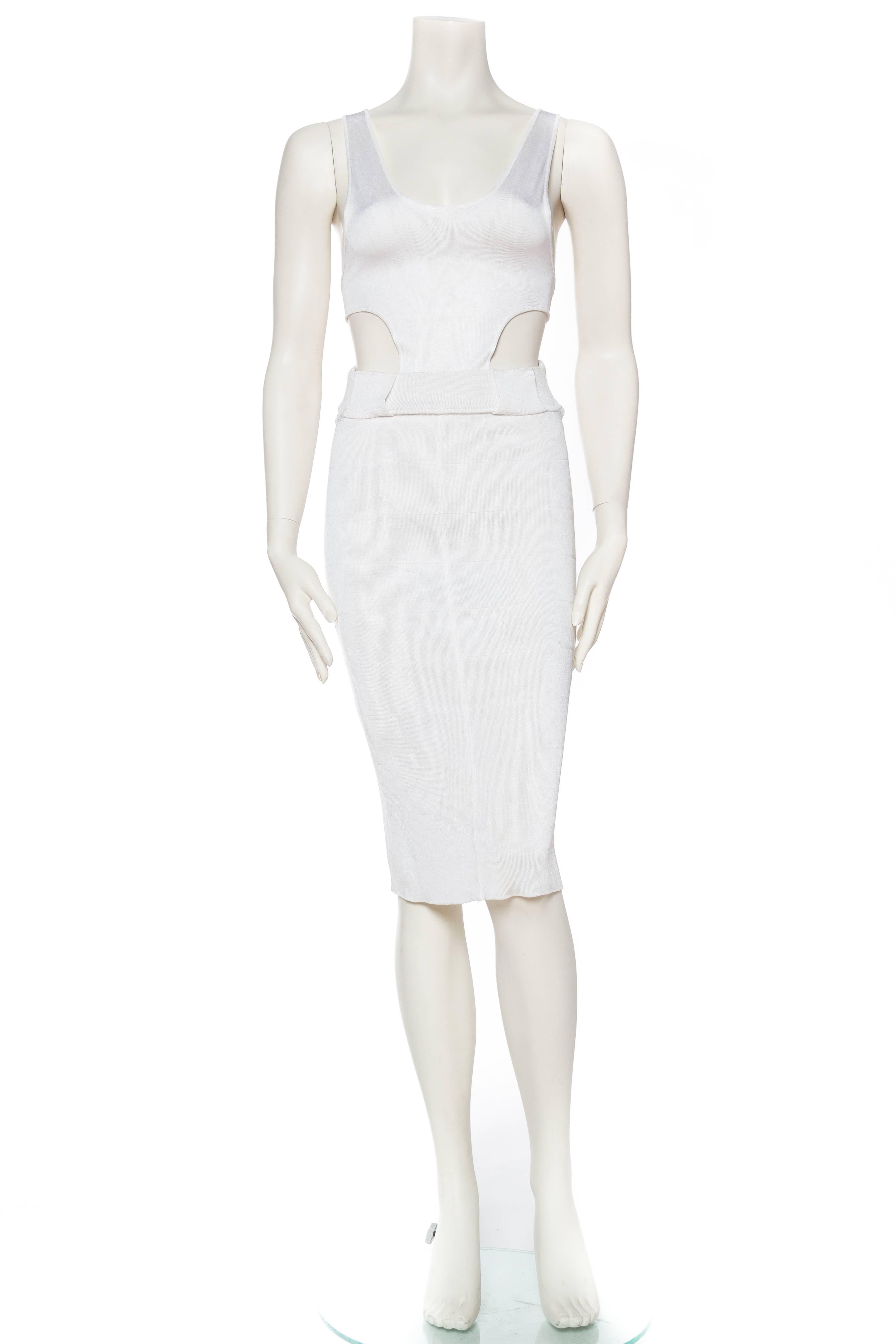 White Backless Alaia Dress In Excellent Condition In New York, NY