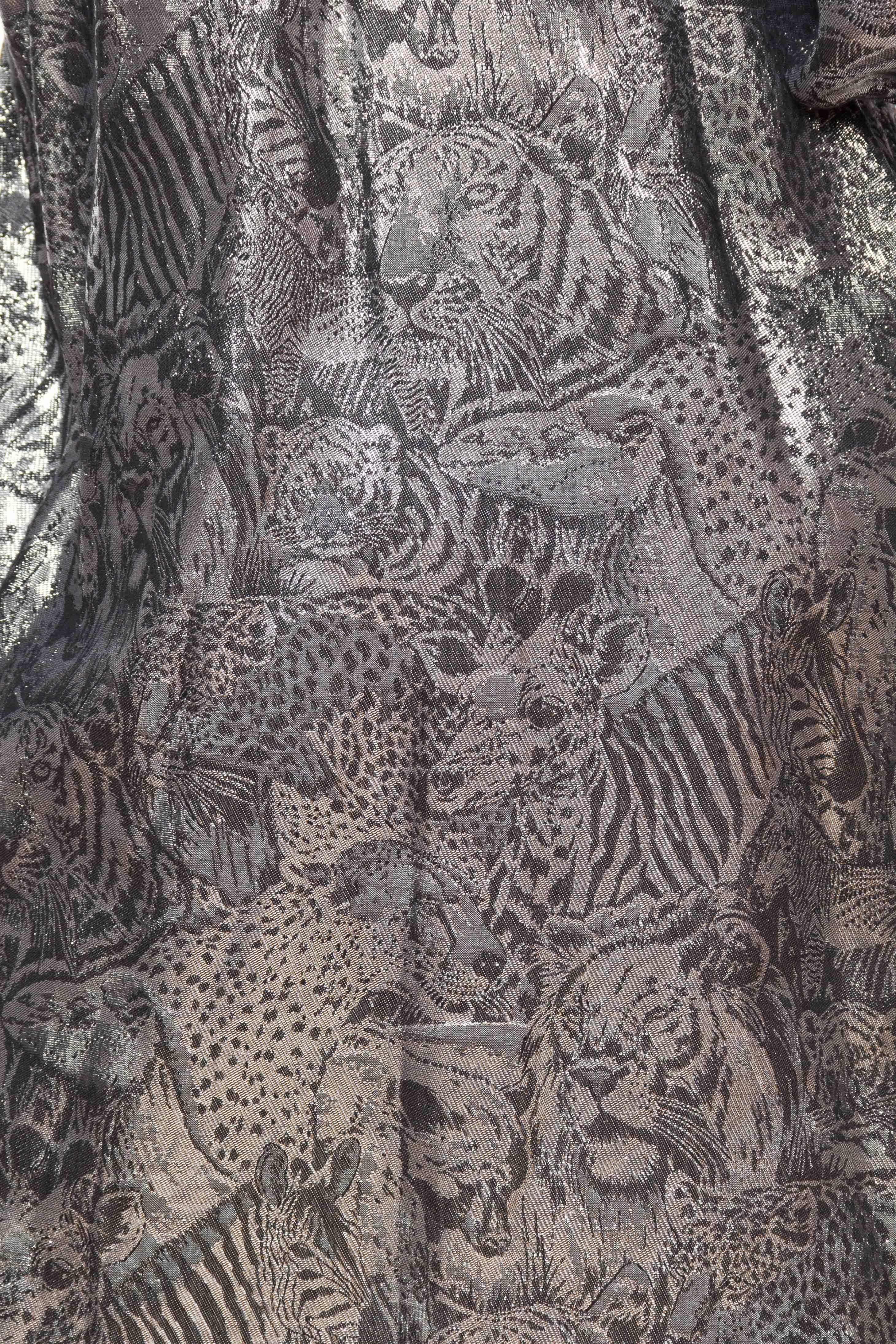  Krizia Safari Animal Lamé Jacquard Jacket, 1980s 4