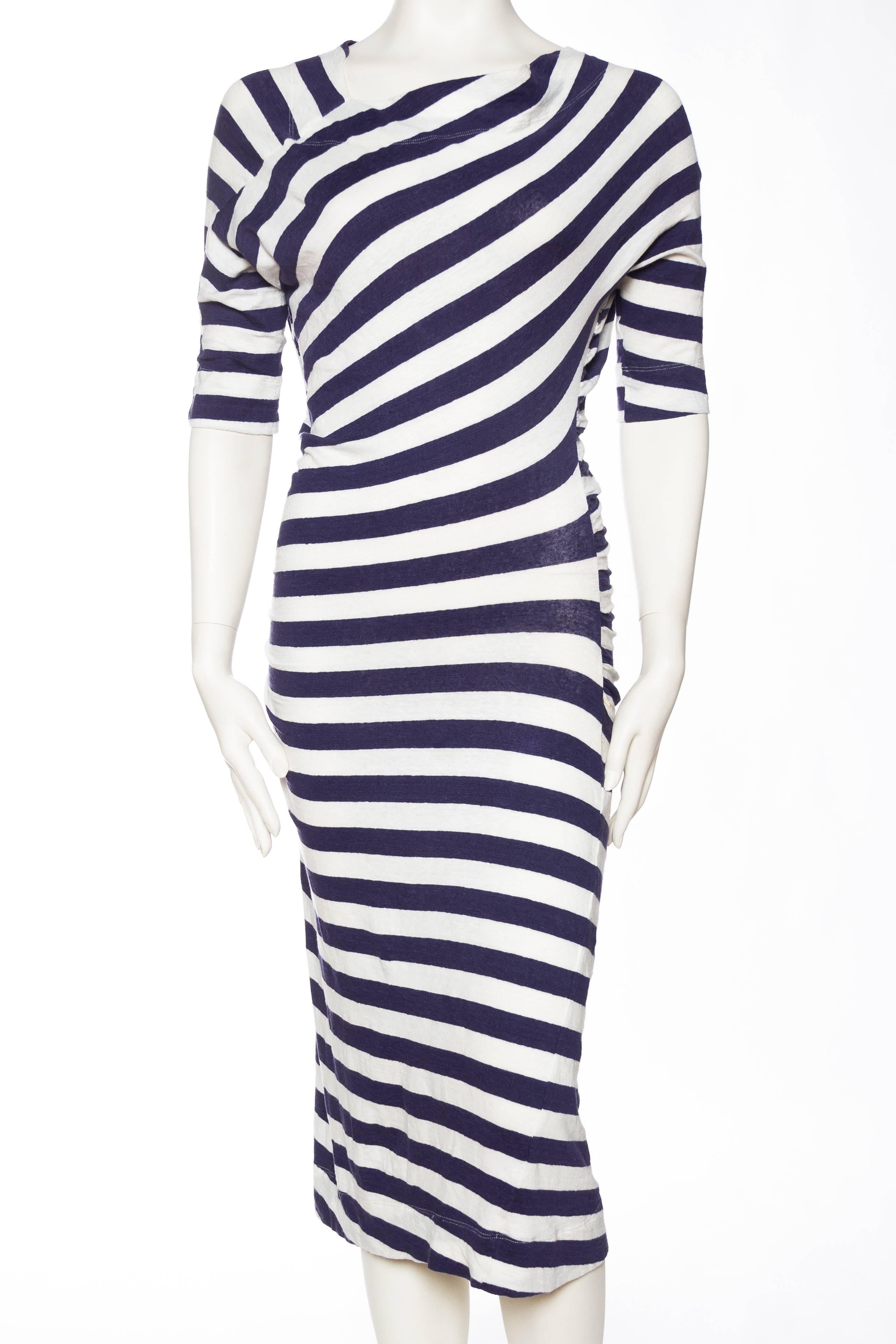 Gray Vivienne Westwood Anglomania Linen/Cotton Knit Dress