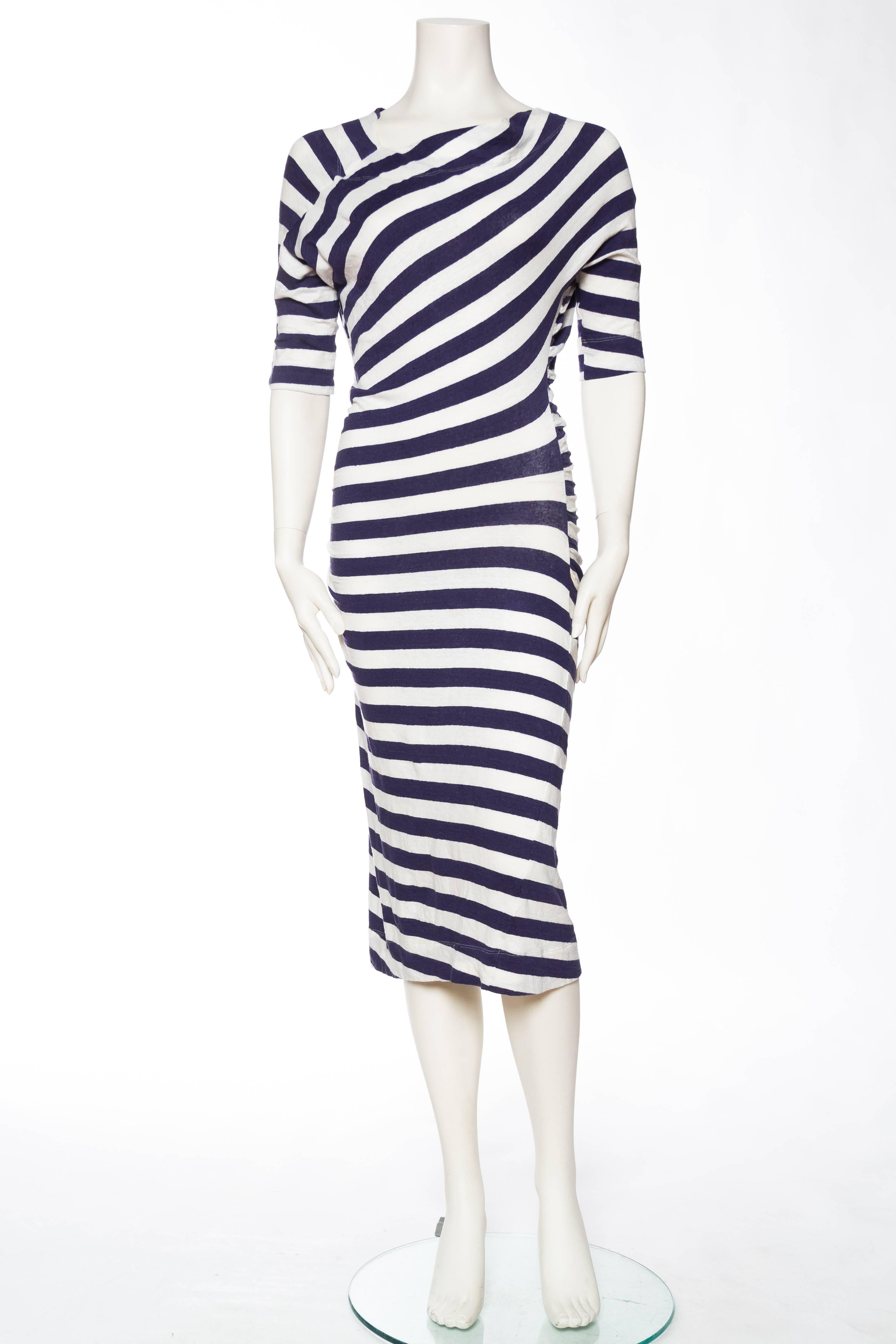 Vivienne Westwood Anglomania Linen/Cotton Knit Dress In Excellent Condition In New York, NY