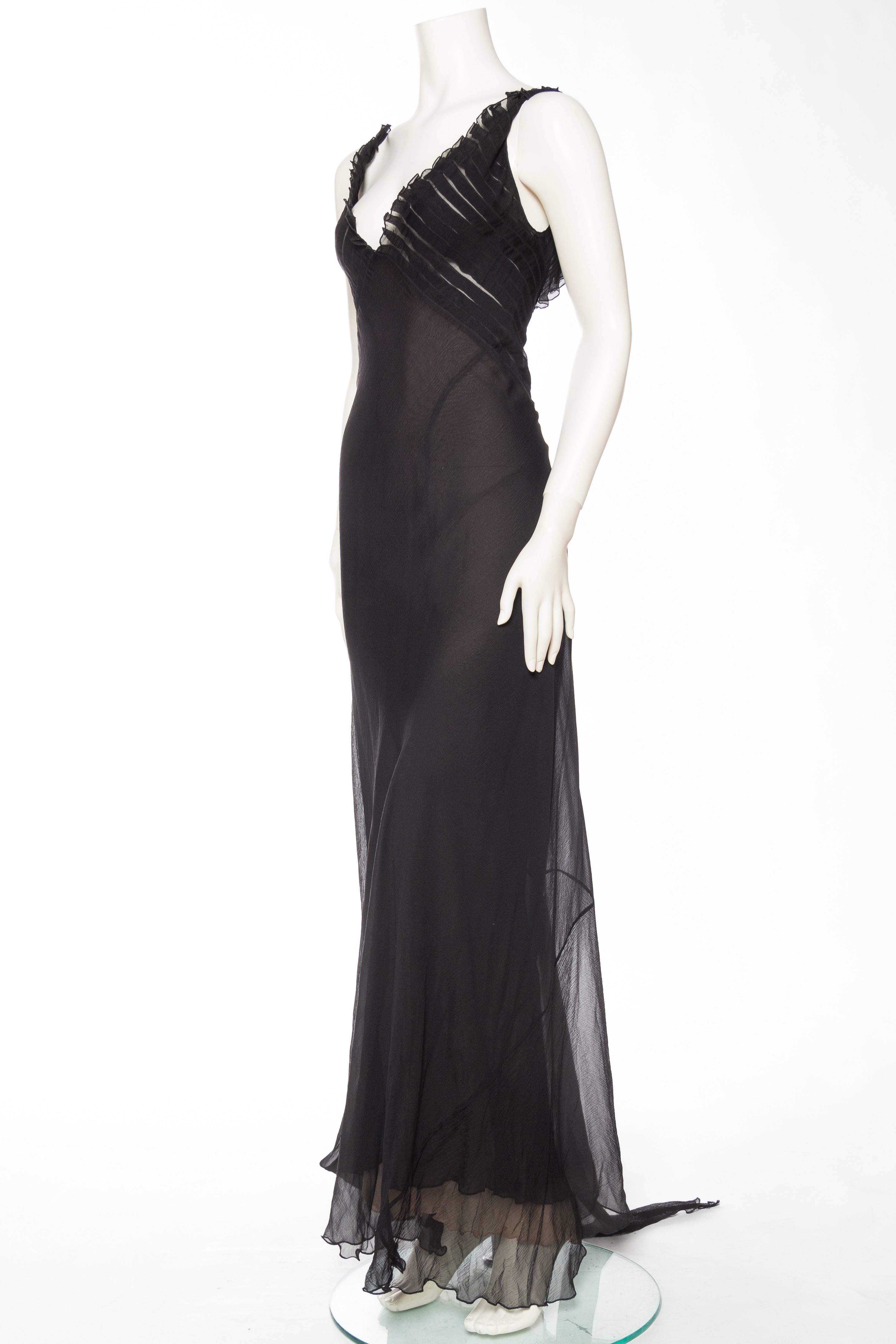 Tom Ford Gucci 1930s Style Bias Cut Chiffon Gown, 1990s  In Excellent Condition In New York, NY