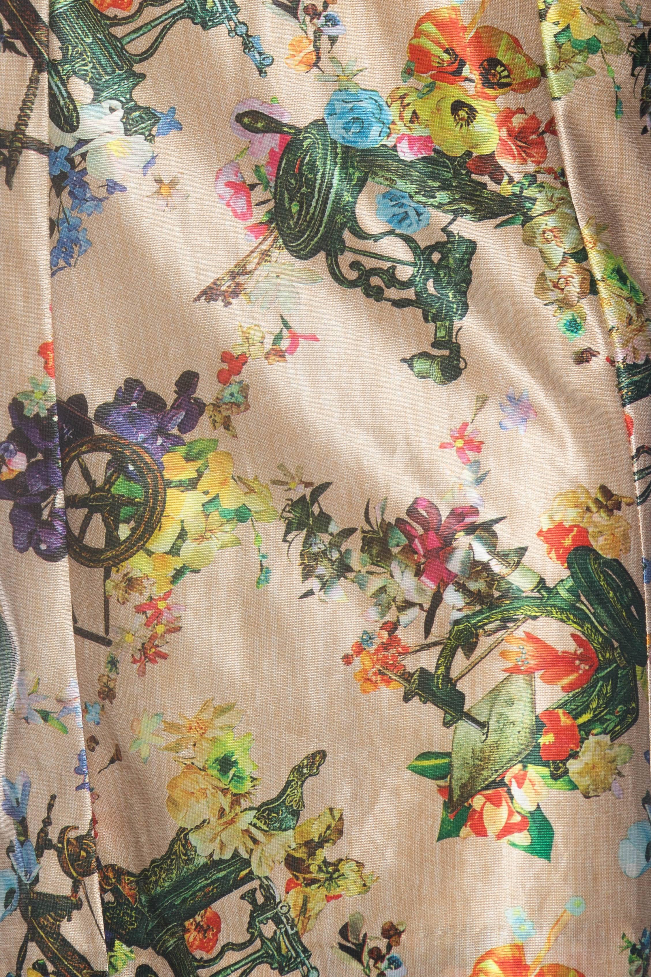1970s Lanvin Victorian Floral Print Dress 3