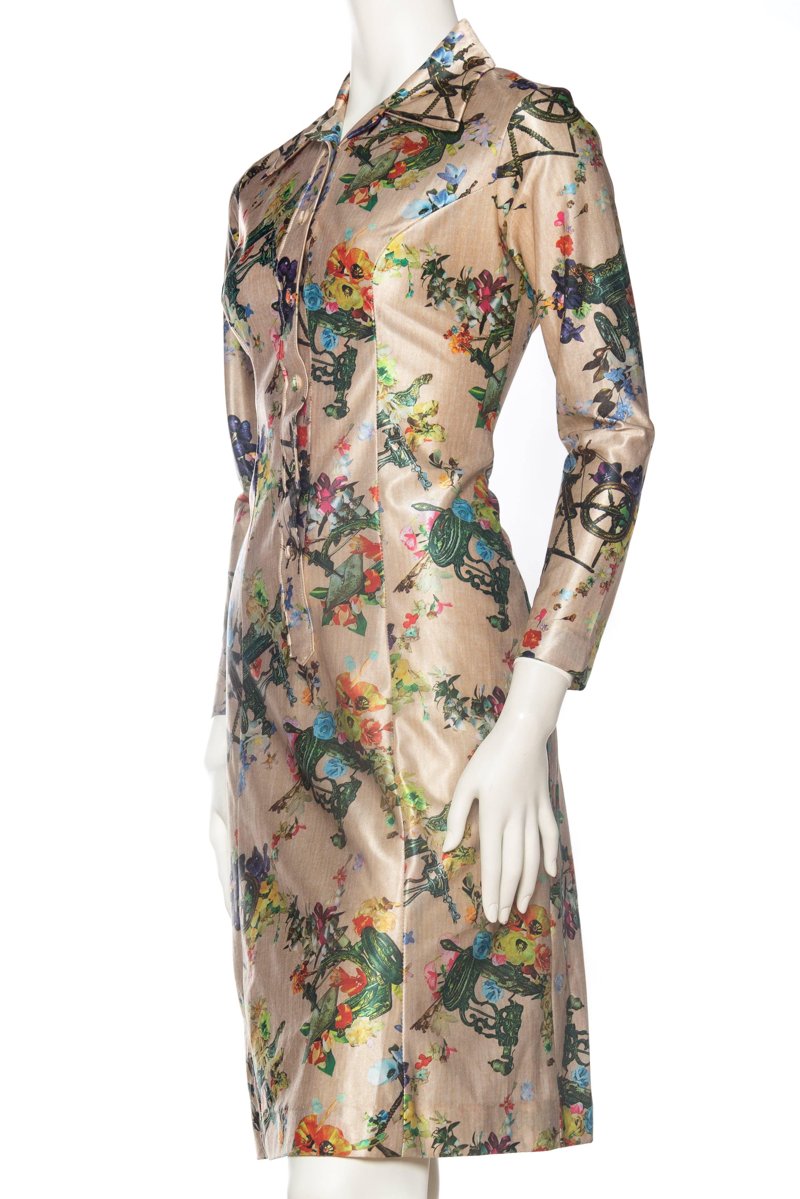 Women's 1970s Lanvin Victorian Floral Print Dress