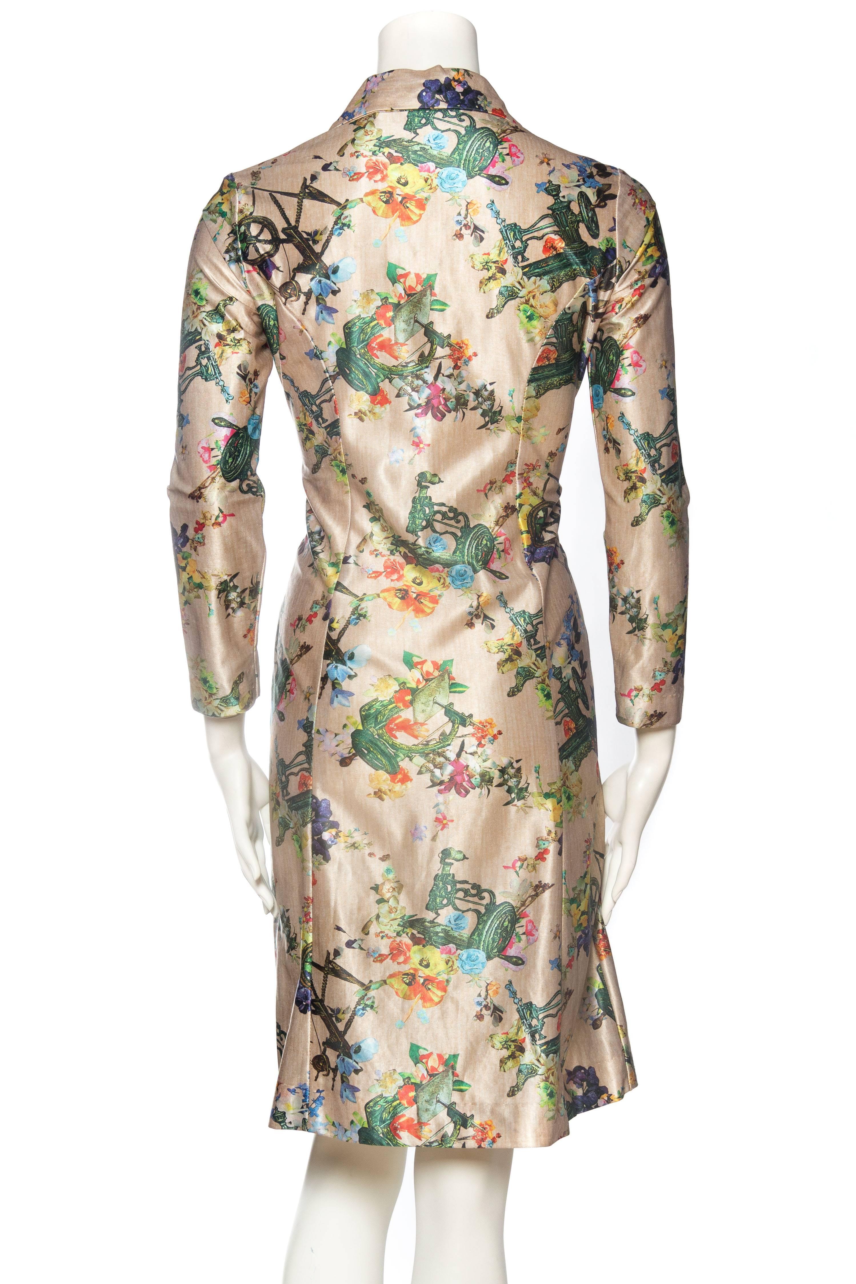 1970s Lanvin Victorian Floral Print Dress 1