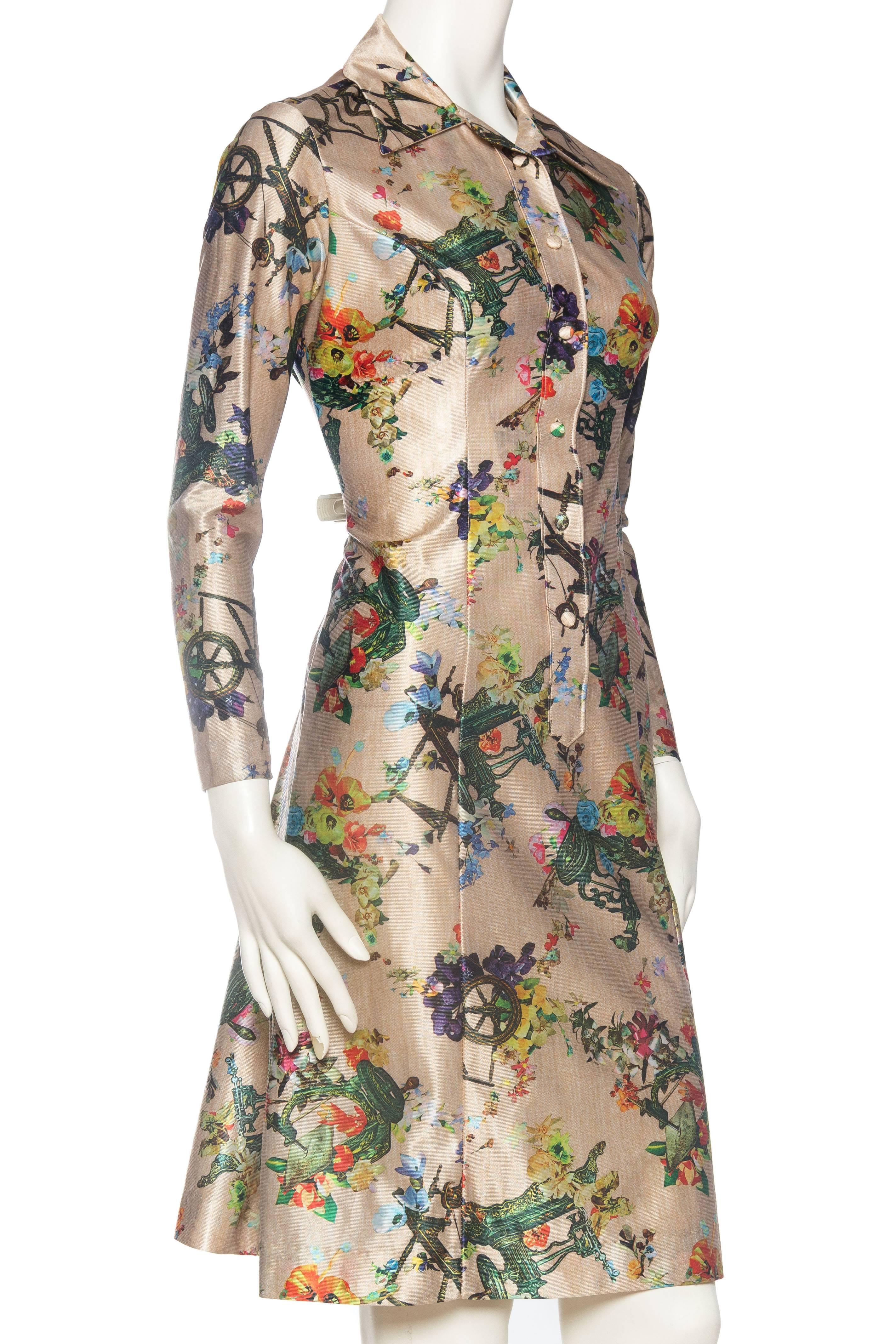 1970s Lanvin Victorian Floral Print Dress In Excellent Condition In New York, NY