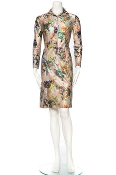 1970s Lanvin Victorian Floral Print Dress