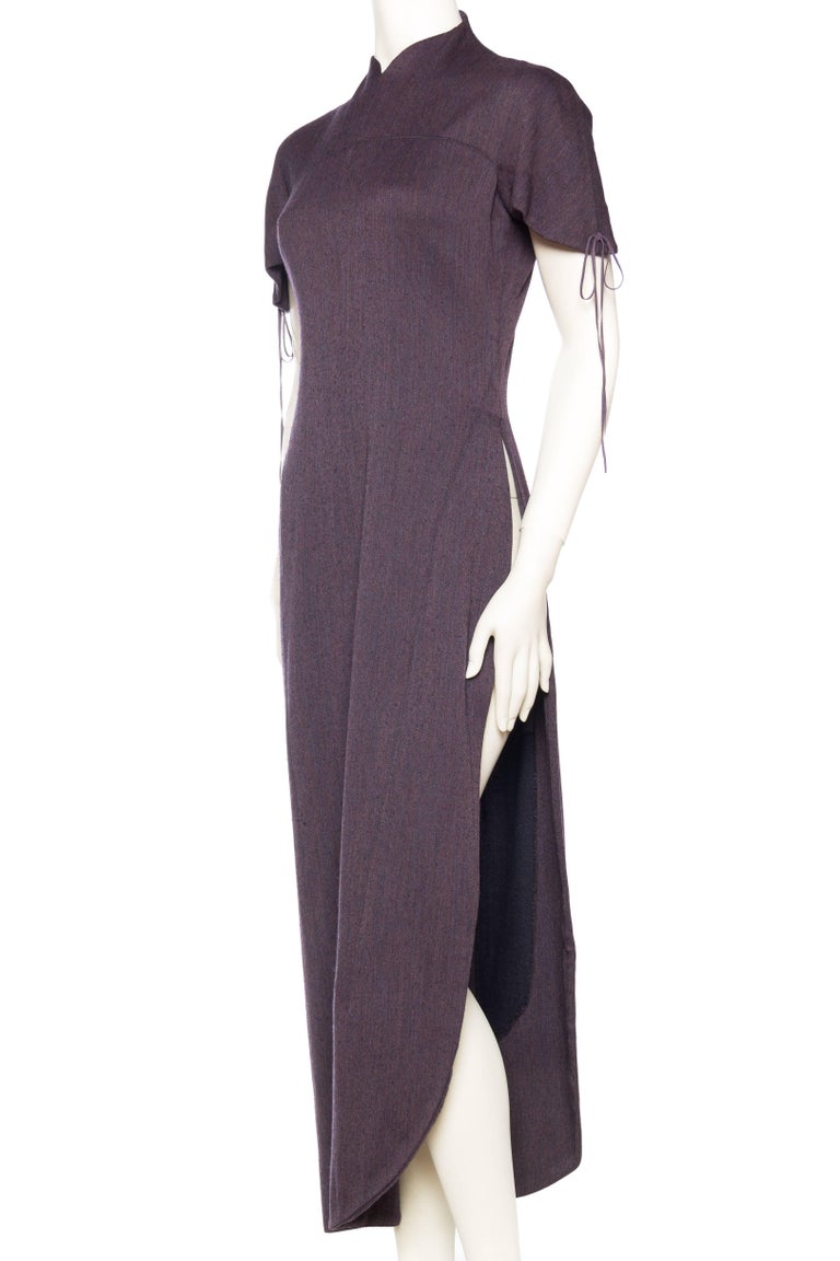Minimalist Dress with High Slit, 1980s For Sale at 1stdibs