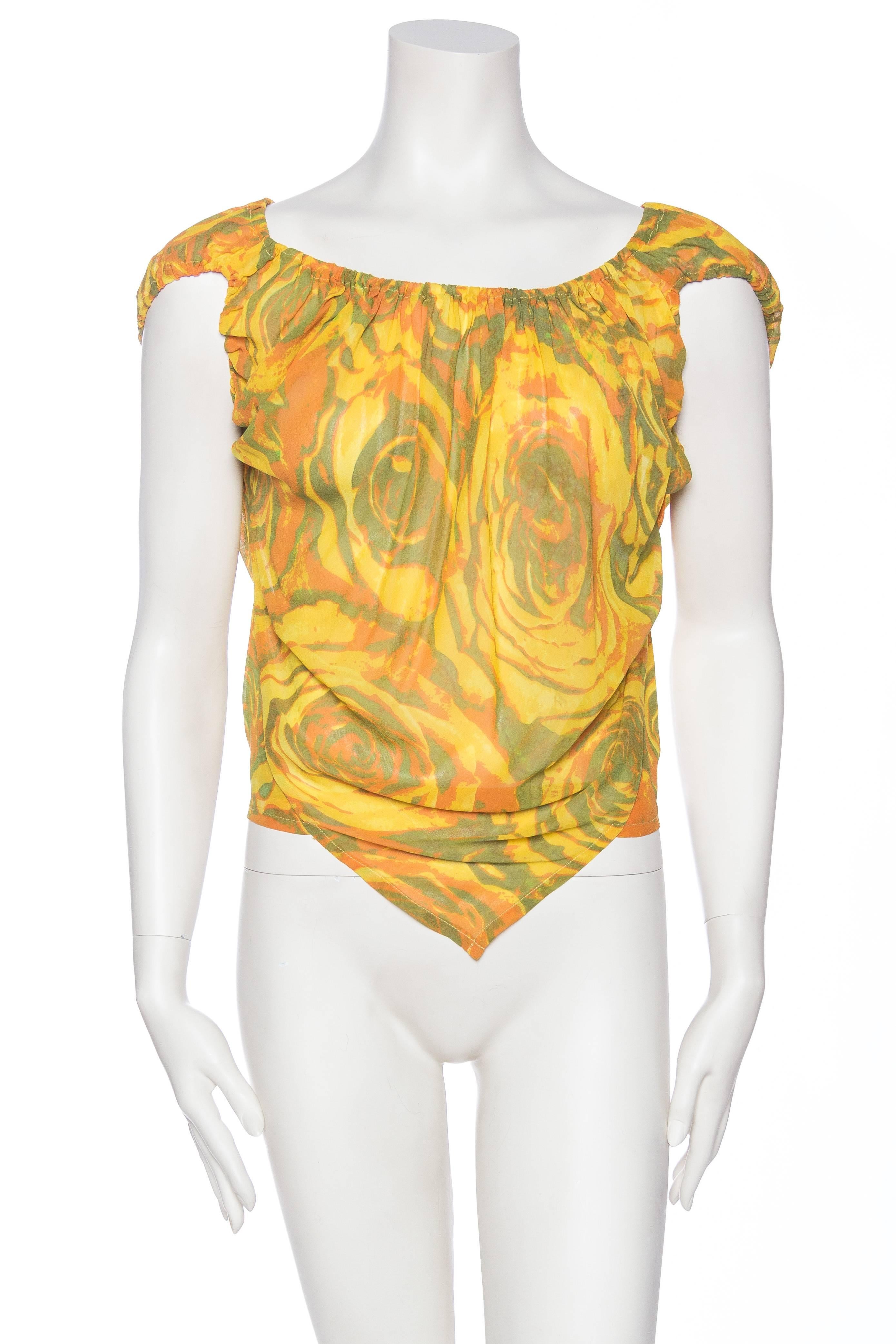 Yellow Sheer Chiffon Vivienne Westwood Blouse