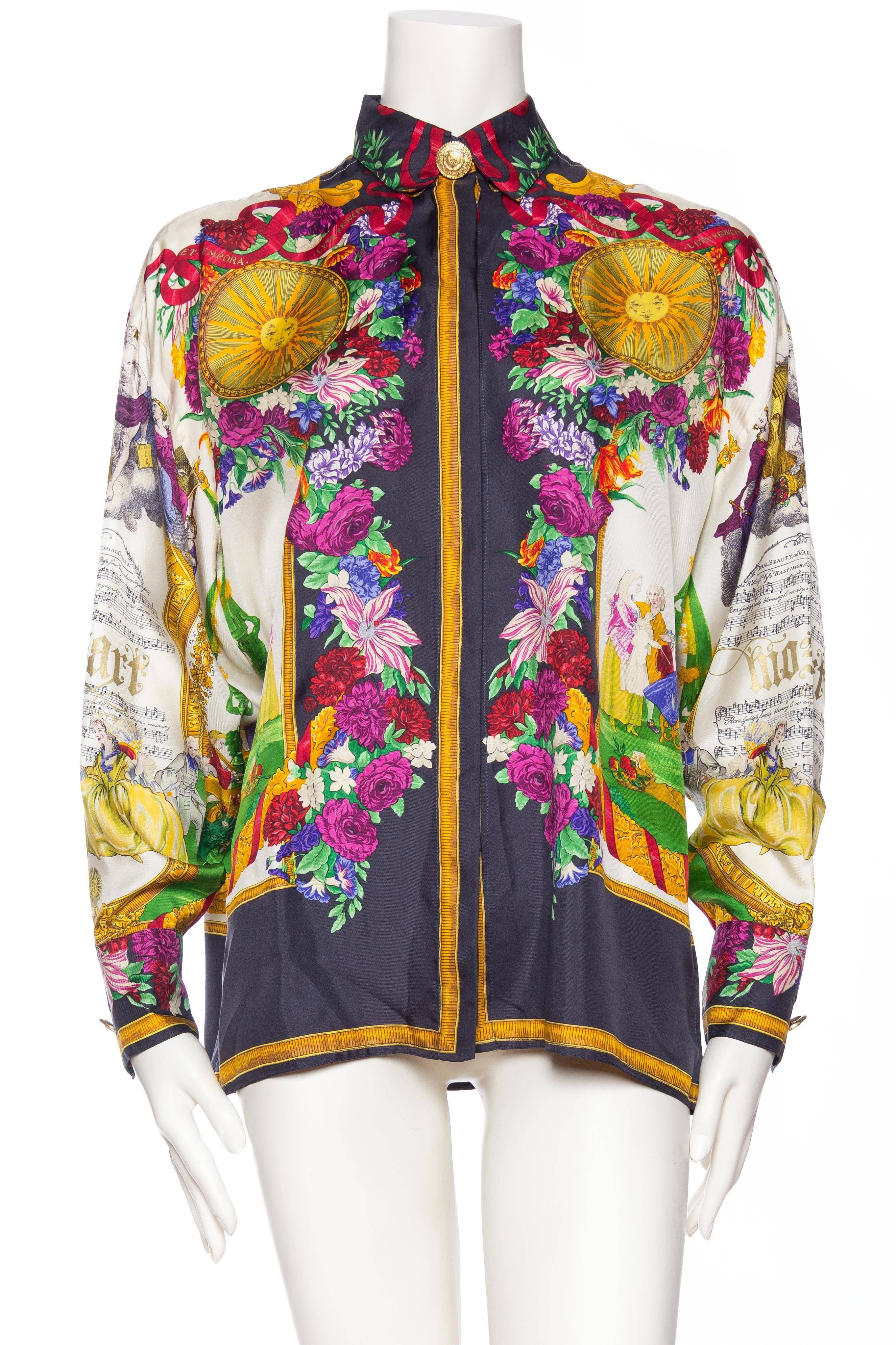 versace print blouse