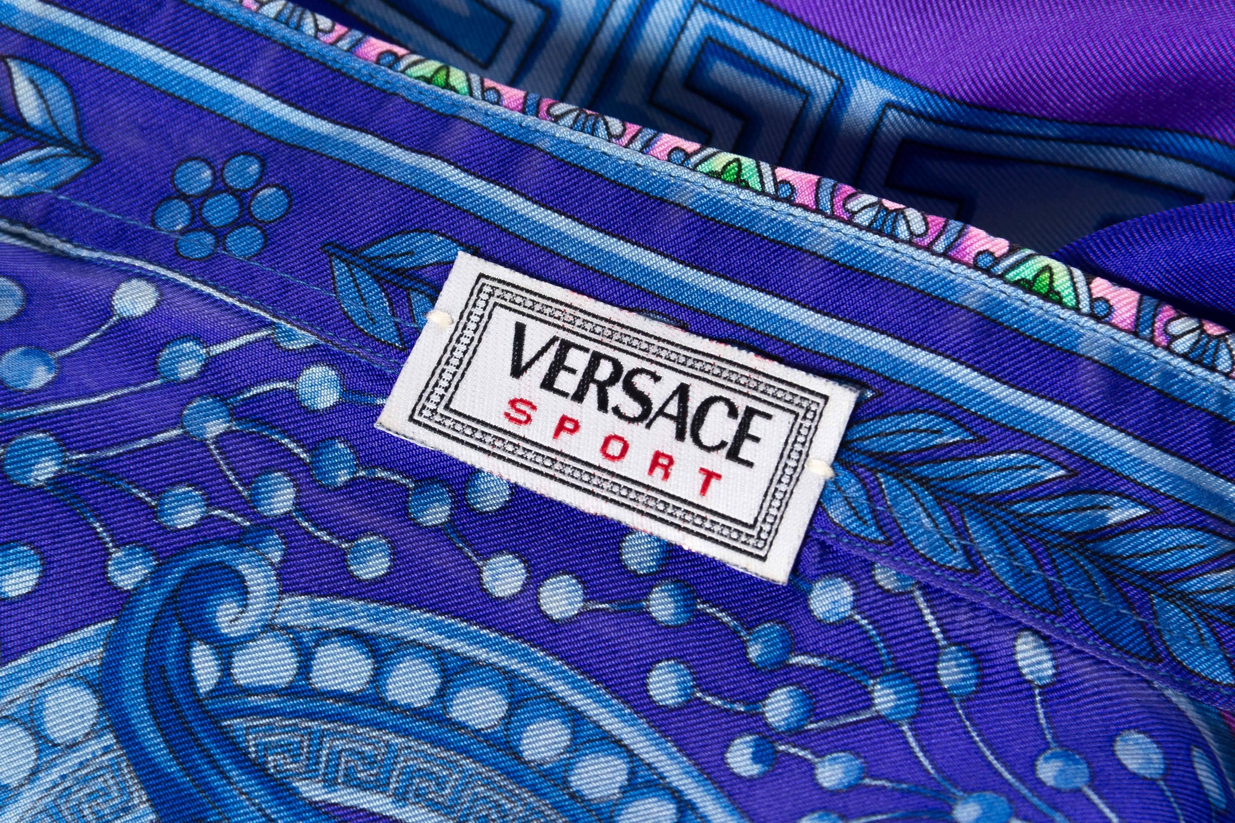 1990s Gianni Versace Baroque Printed Silk Shirt 5