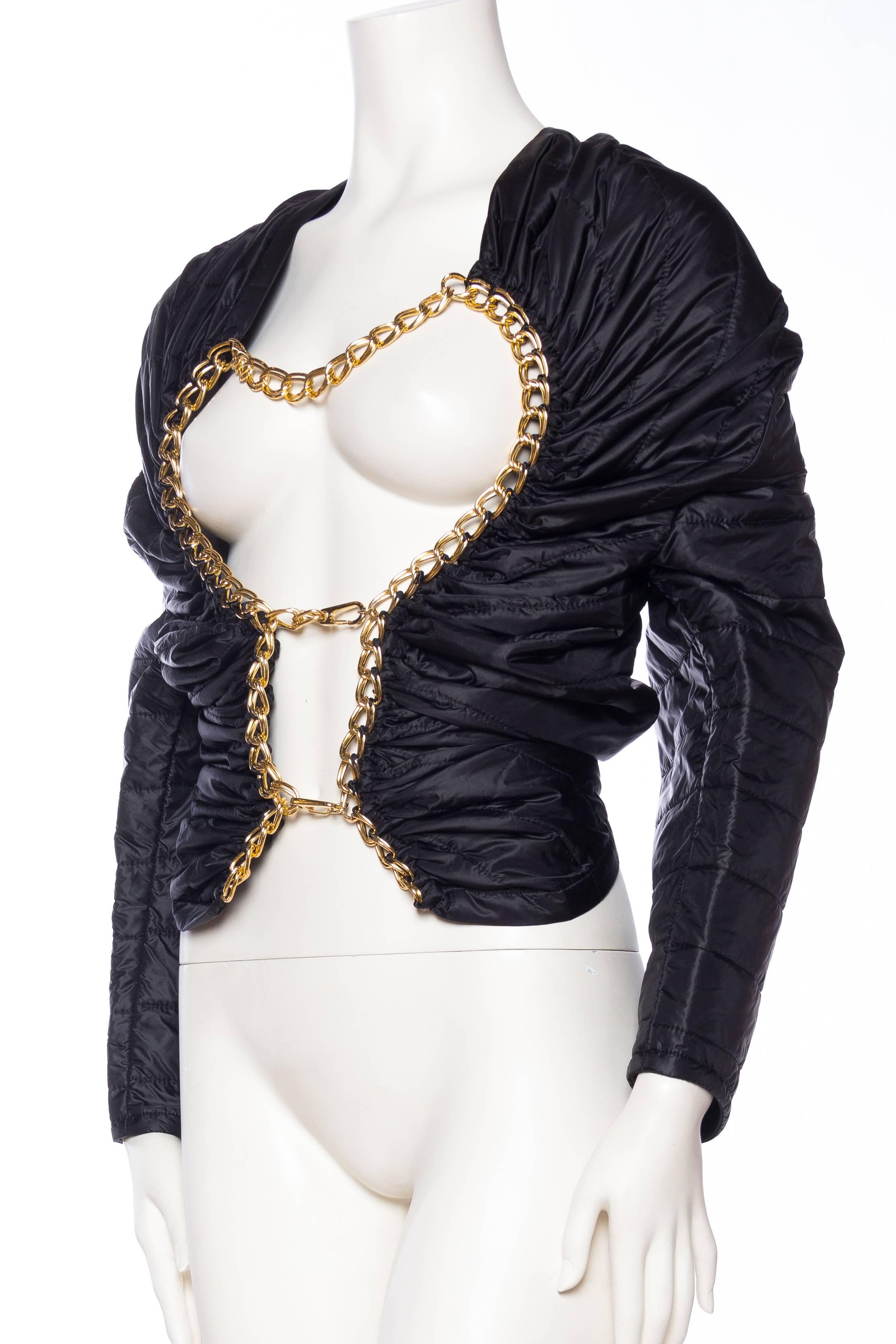 Donna 2000S JUNYA WATANABE PER COMME DES GARCONS Puff nero in nylon collezione 