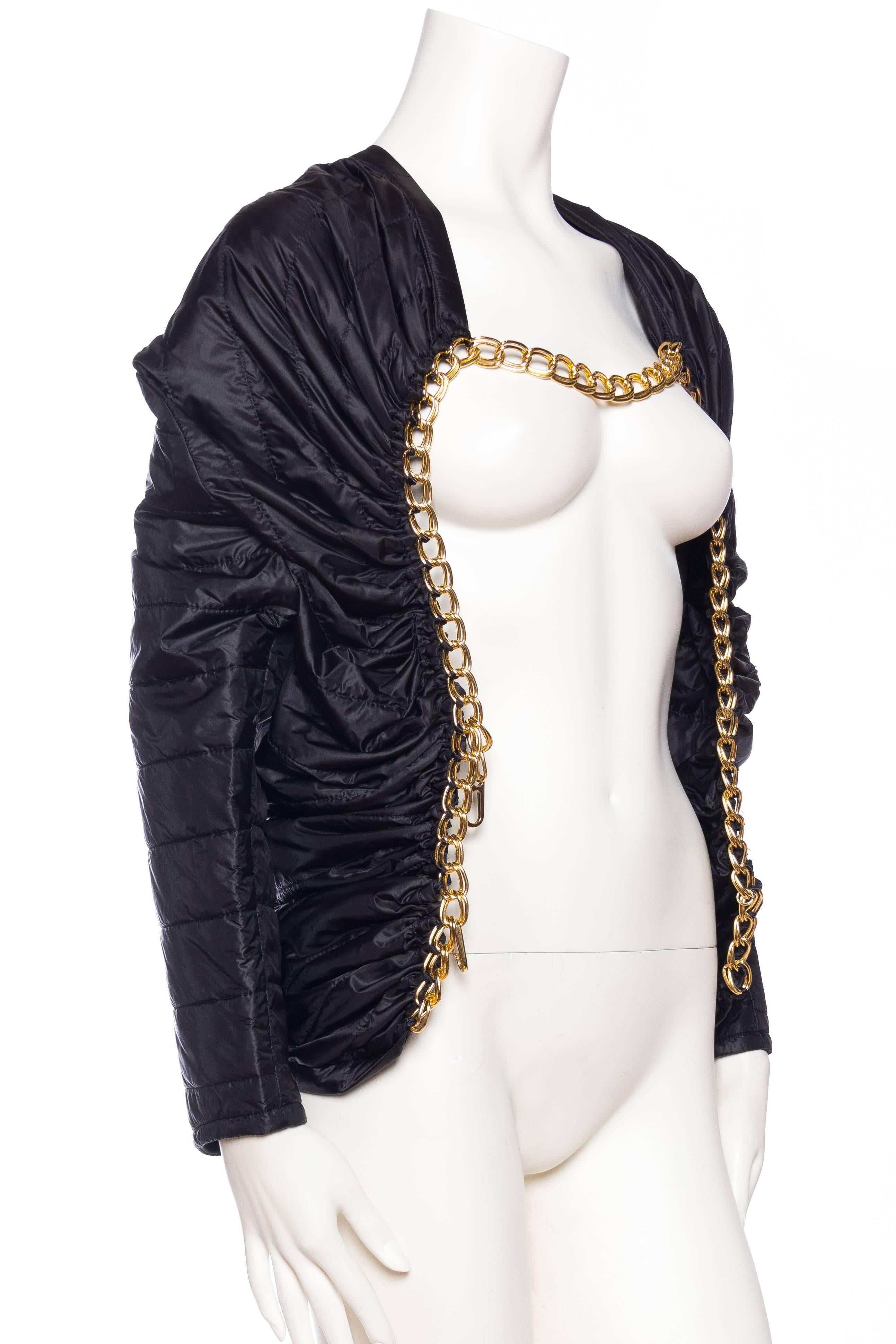 Nero 2000S JUNYA WATANABE PER COMME DES GARCONS Puff nero in nylon collezione 