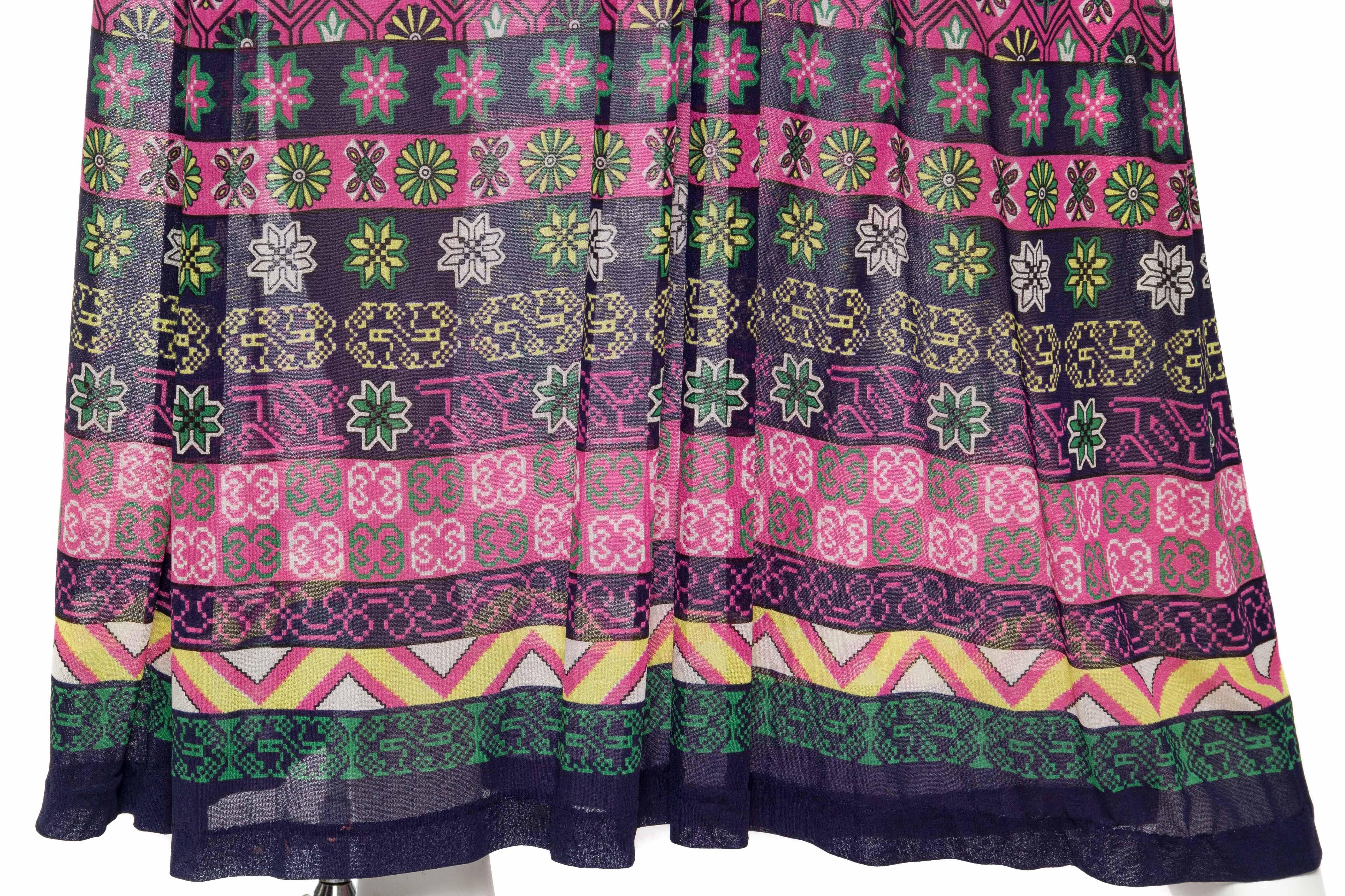 Gottex Mediterranean Jersey Maxi Dress, 1970s 4