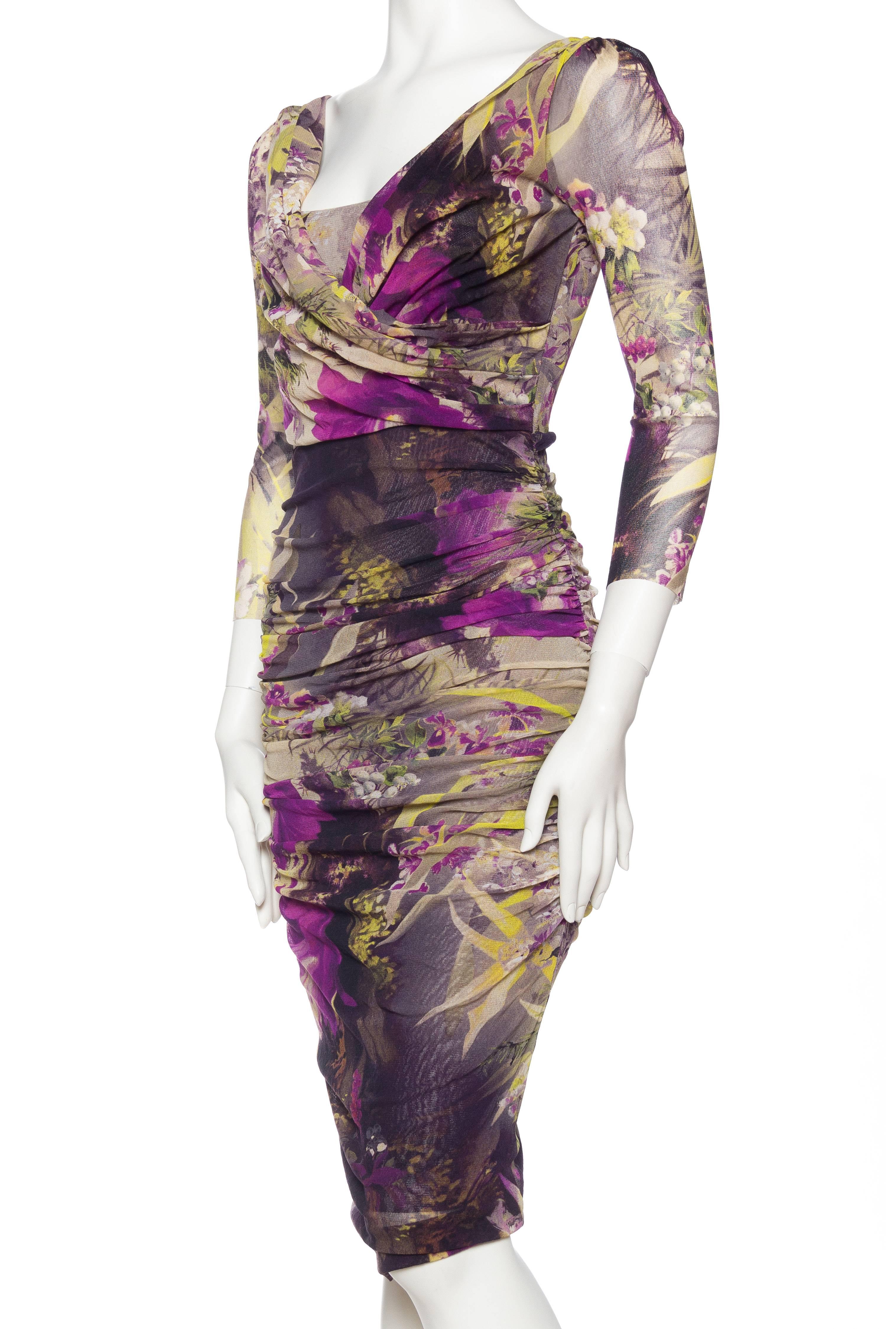 Women's Jean Paul Gaultier Abstract Floral Body-con Dress